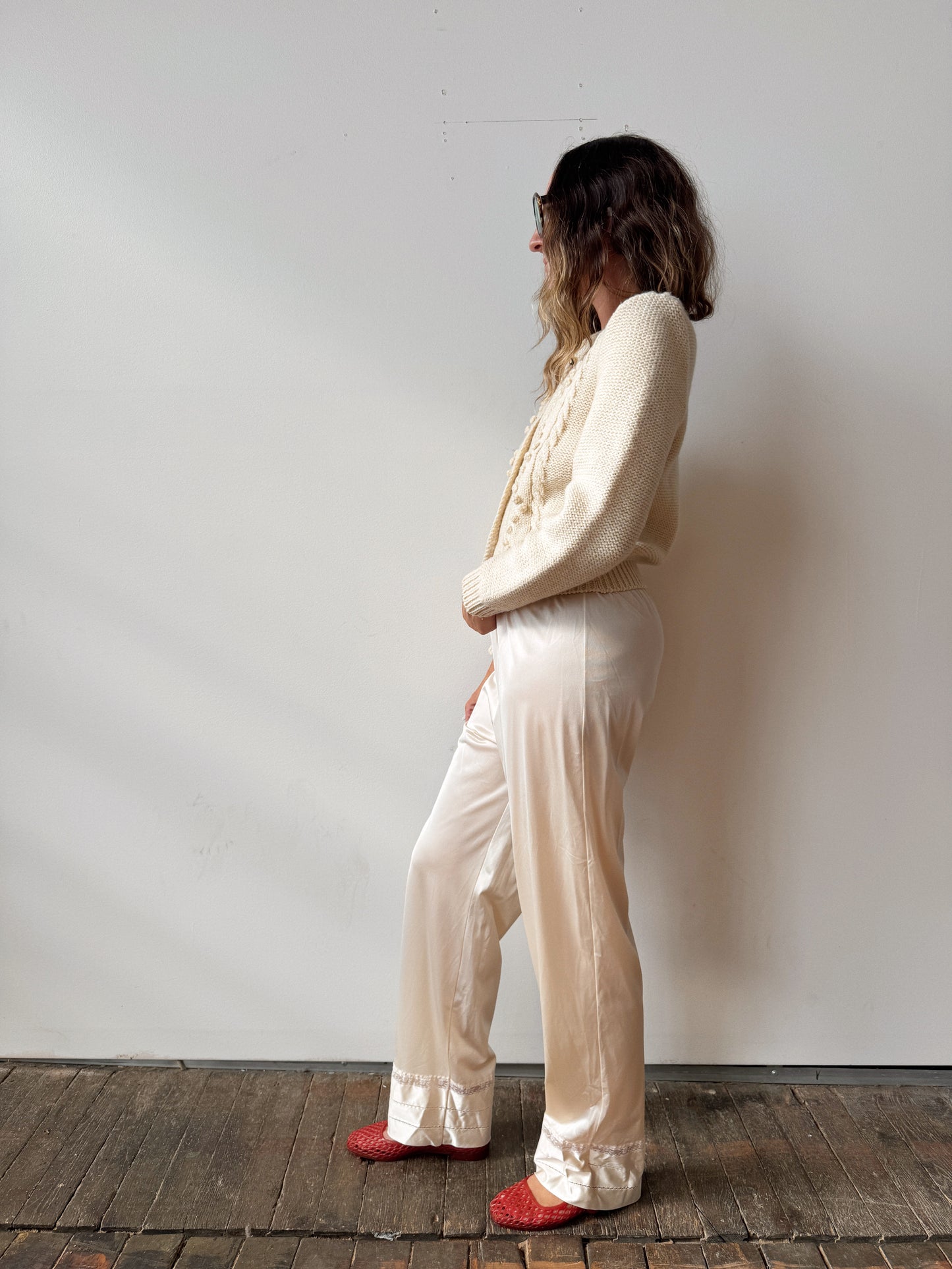 Cream 90s Slip Lingerie Pant (M)