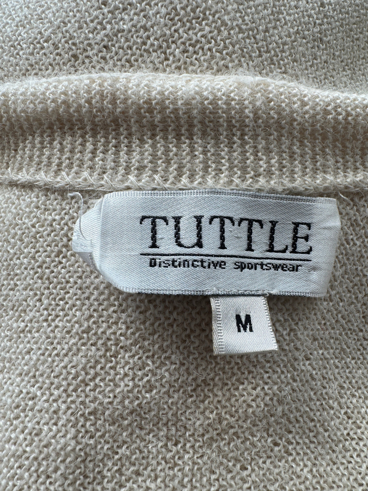 Cream Oversize 80s Tuttle Cardigan (M)