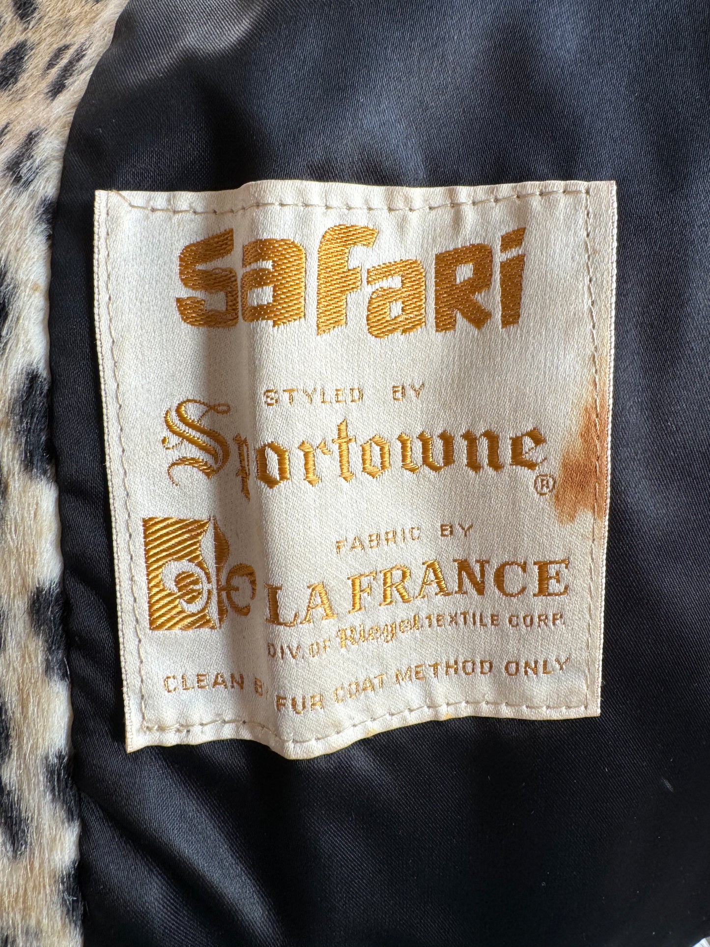 60s Safari Leopard Coat and Leather Swing Coat (M)