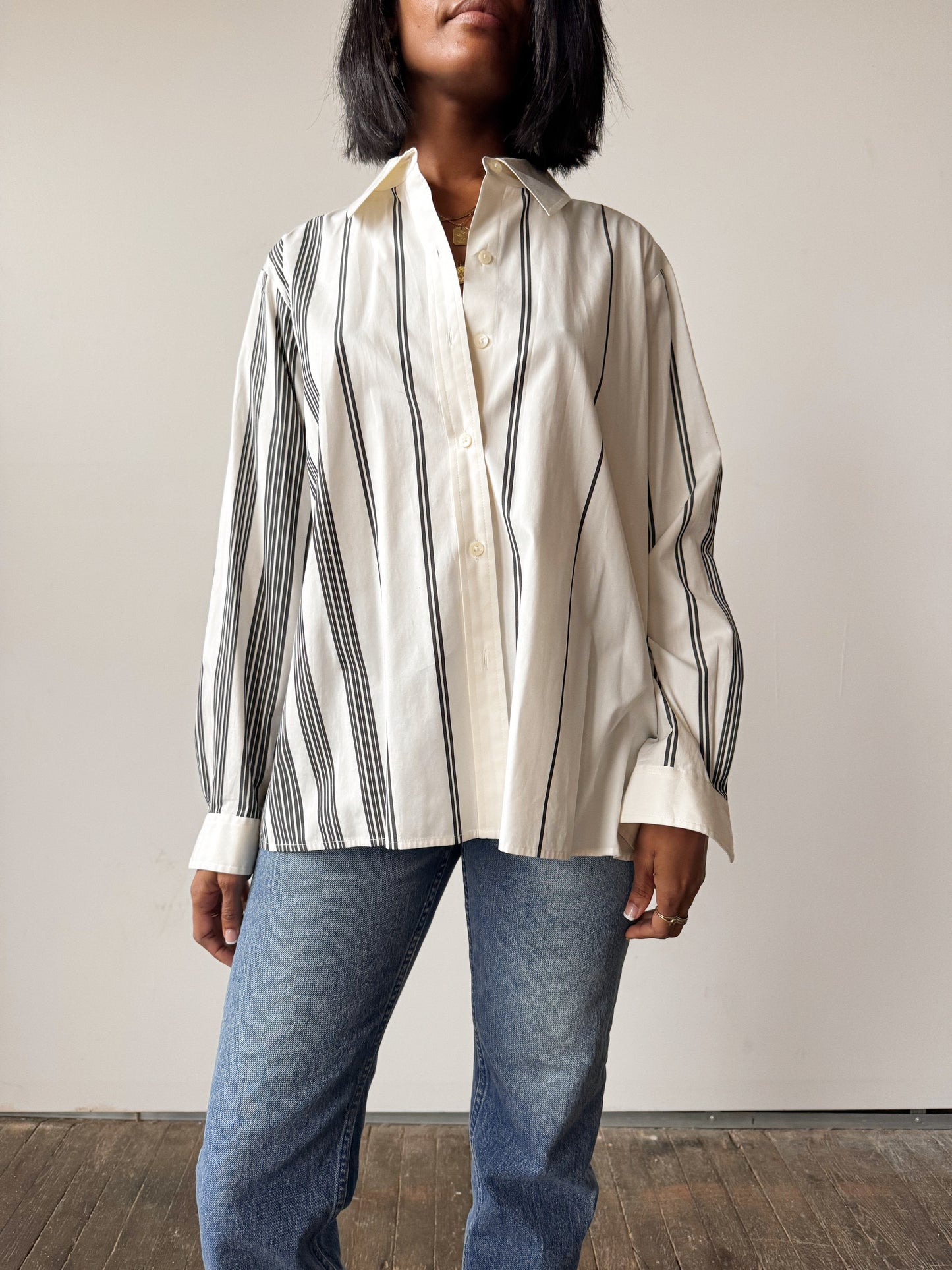 Striped 00s Dress Shirt (XL)