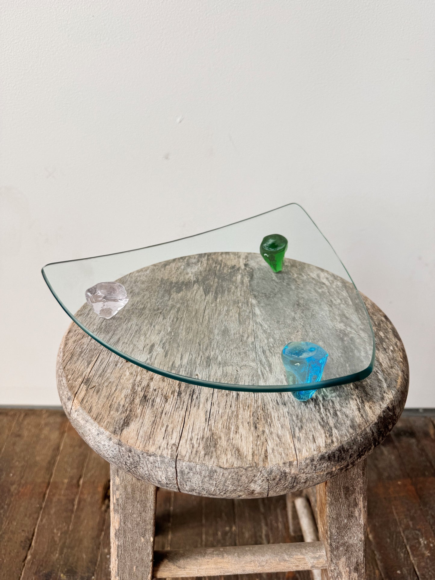 Faux Geodes Triangle Glass Tray