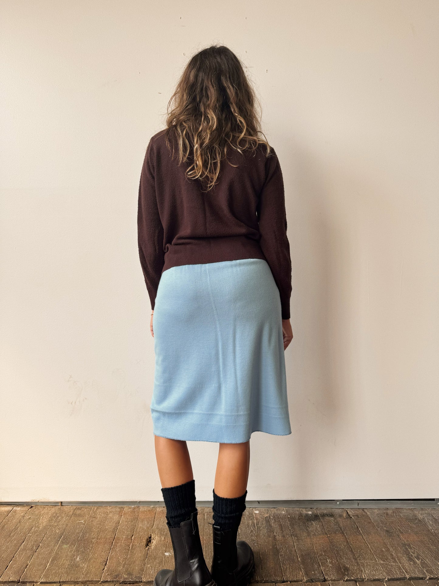 Chocolate Brown Amber 70s Cardigan (S)