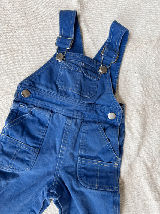 Blue Cotton Twill Overalls (12m)