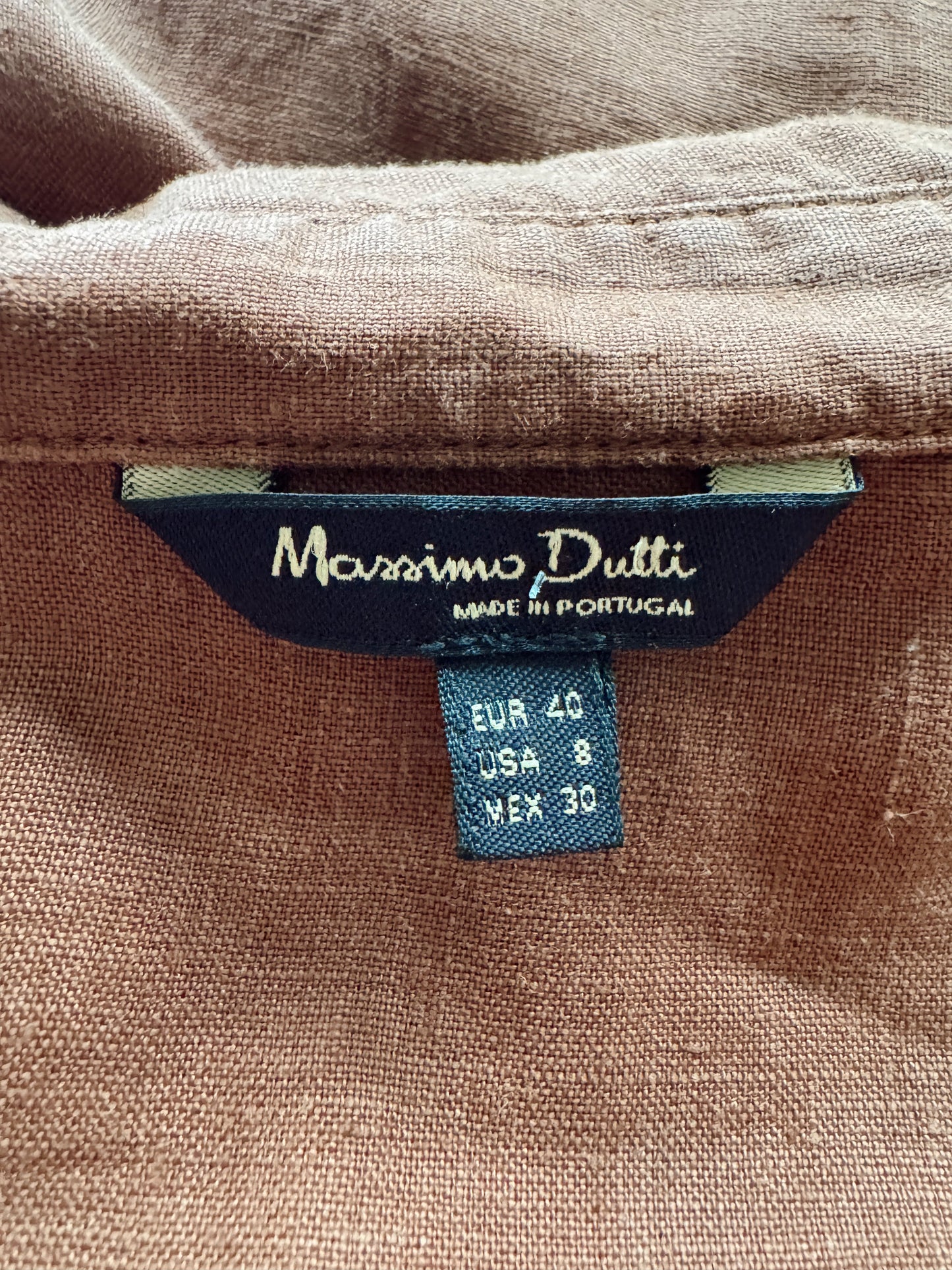 Linen 00s Brown Blouse (M)