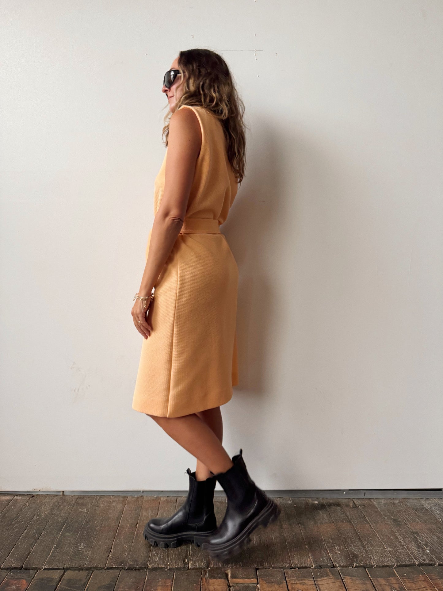 Unionmade 70s Peach Shift Dress (M)