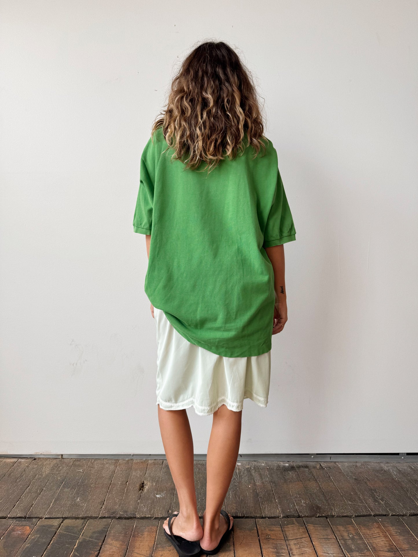Oversize 00s Green Lacoste Polo (XXL)