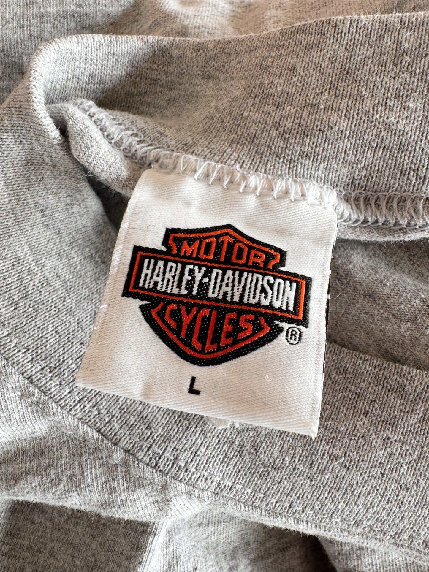 Harley Flocked Logo Mock Neck Longsleeve T-Shirt (L)