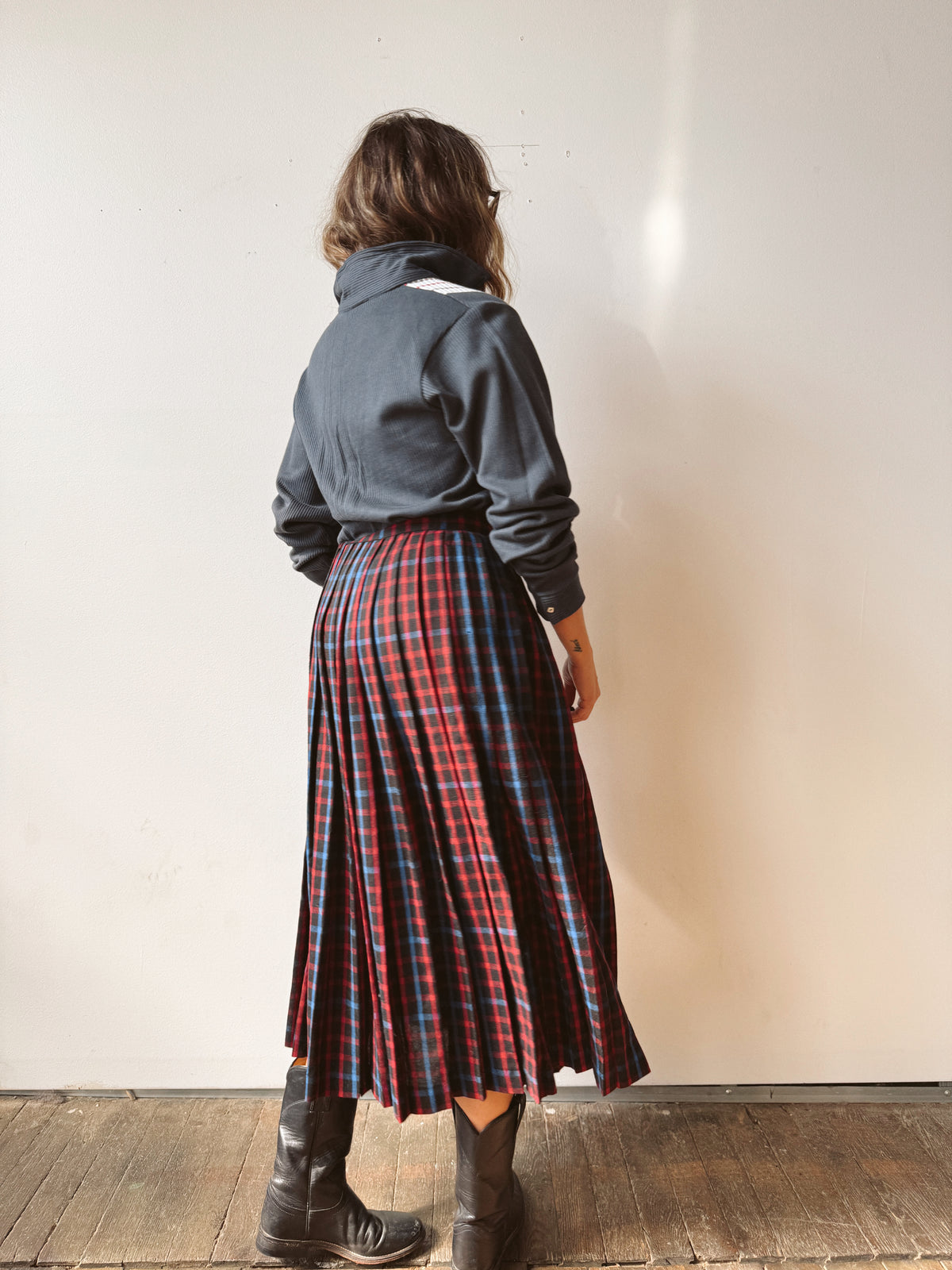 Campus 60s Striped Ribbed Knit Top (S)