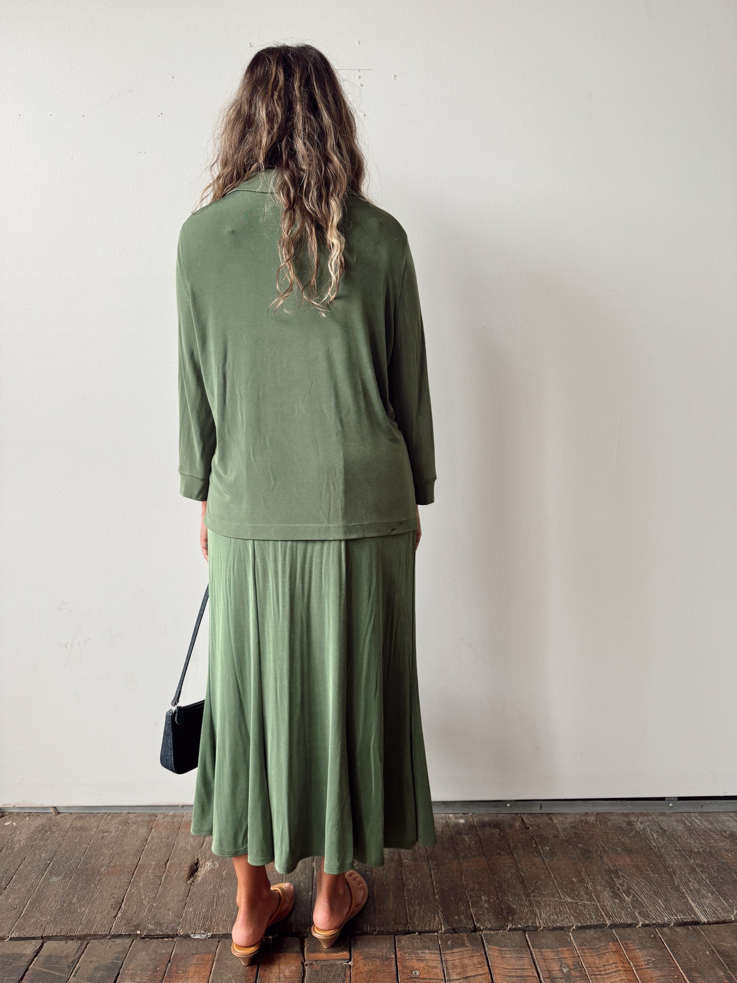 Olive 90s Textured Jersey Match Set (Large)