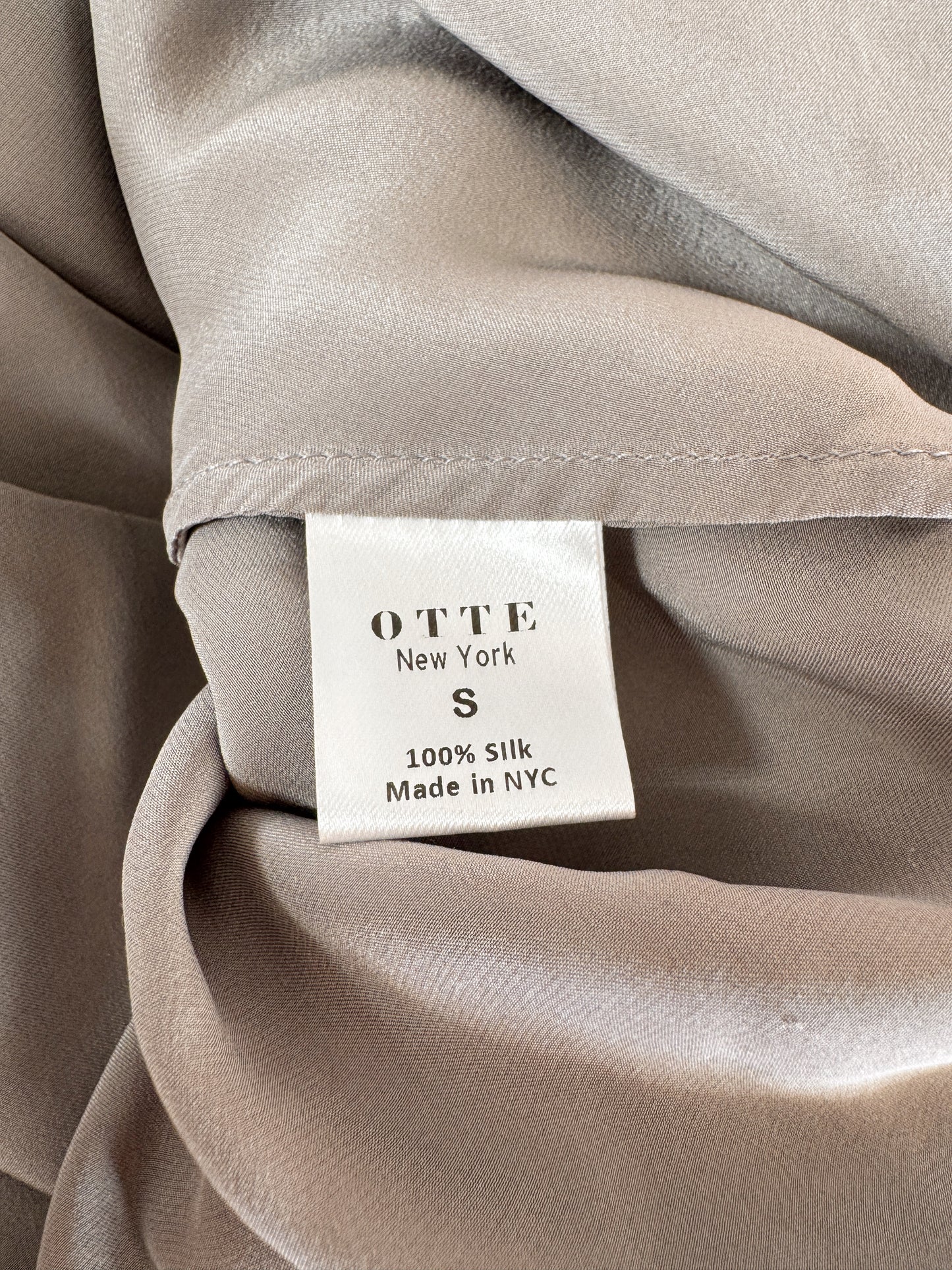 Otte New York Silk Silver Grey Slip Dress (M)