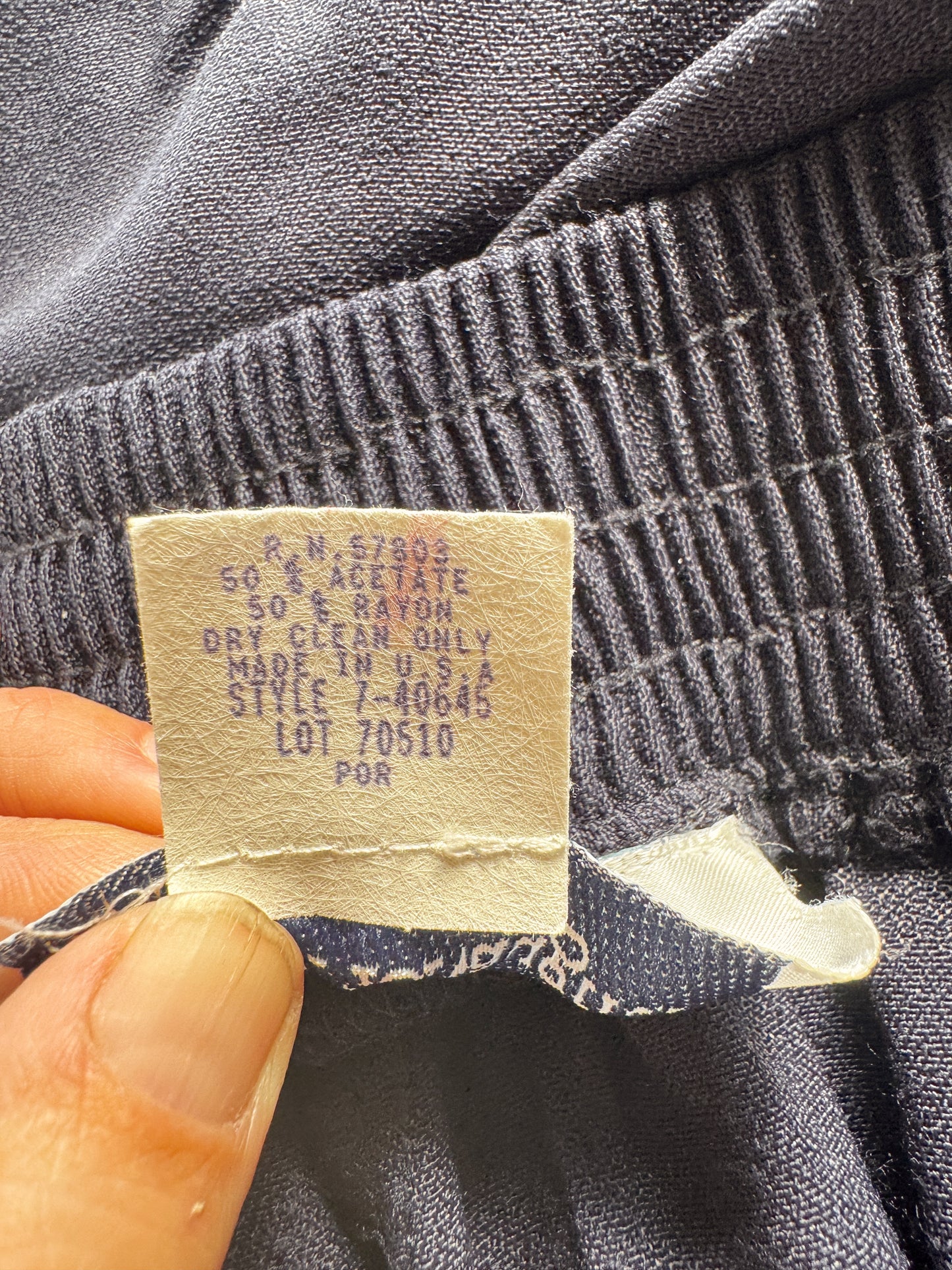 Navy 90s Wide Leg Trousuer Pant (29")