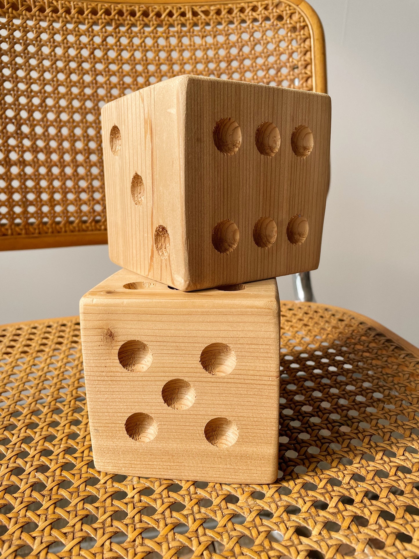 Wooden Dice 5”, Set of 2