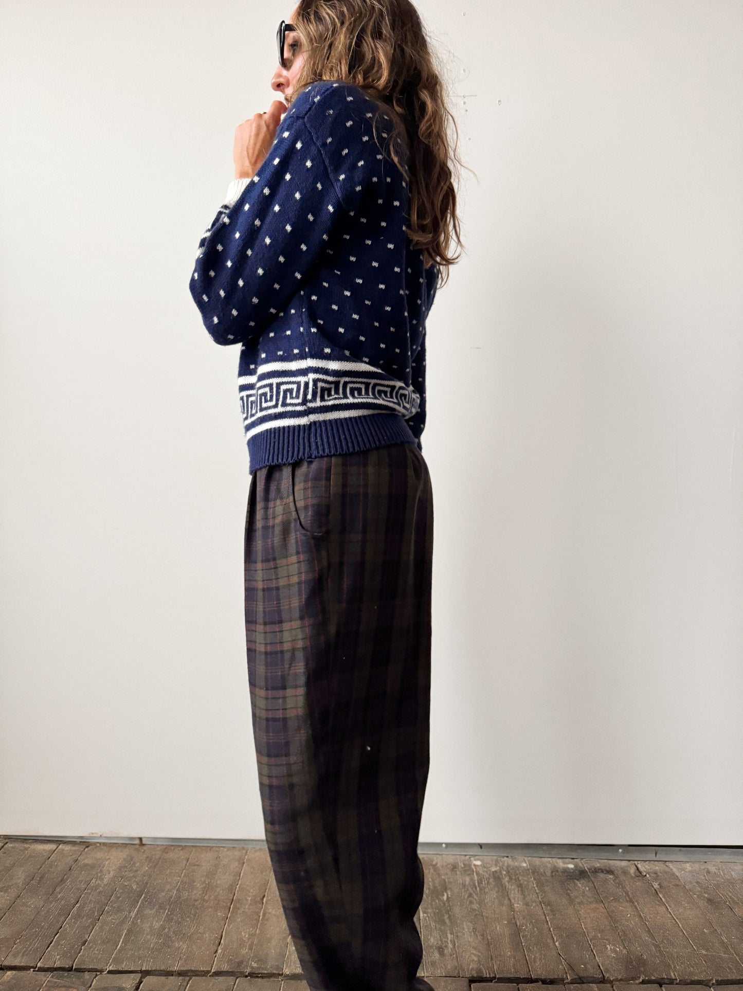 80s Plaid Trousers (27")