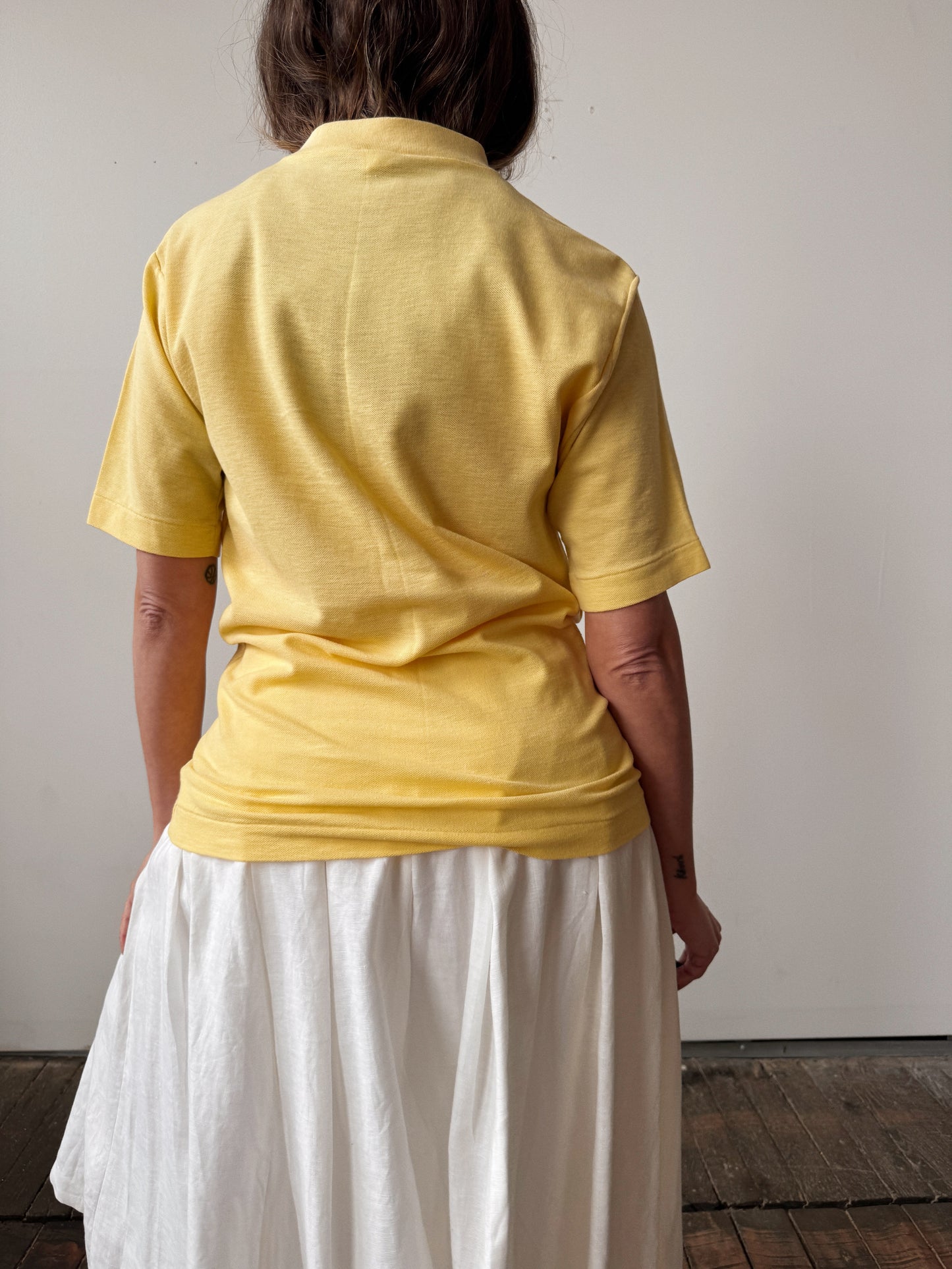 Campus Yellow Knit T-Shirt (M)