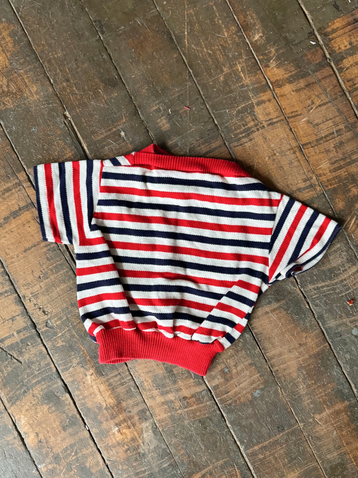 70s Striped Sailboat Applique Knit (12mths)