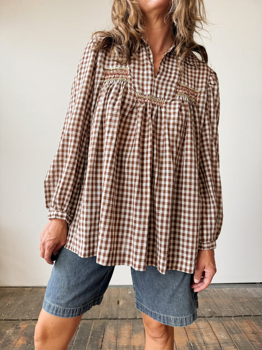 Homestead Gingham Blouse (L)