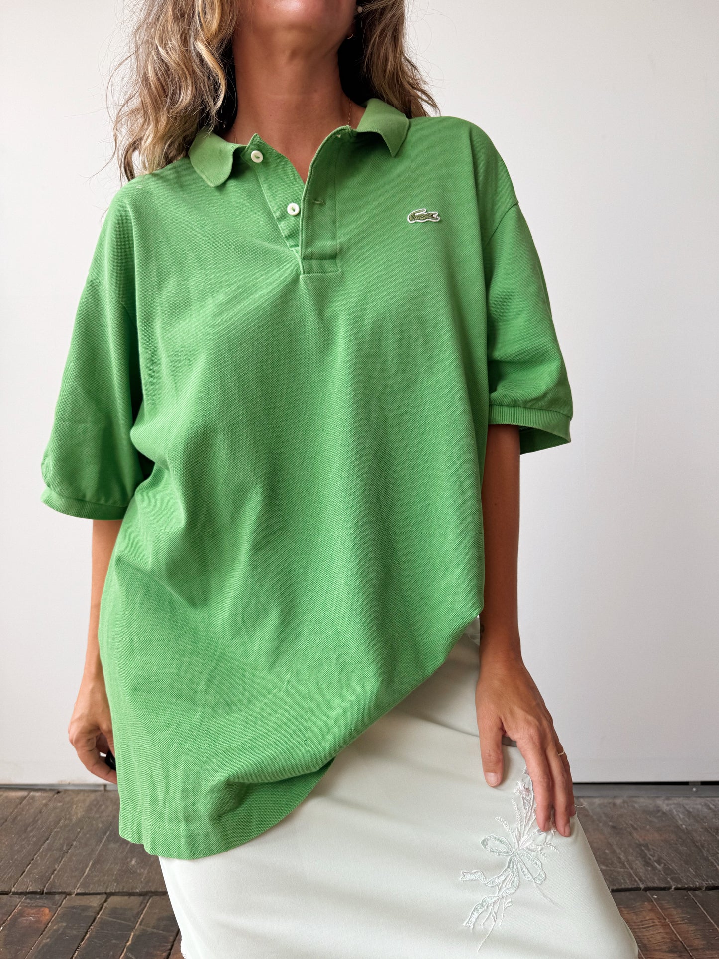 Oversize 00s Green Lacoste Polo (XXL)