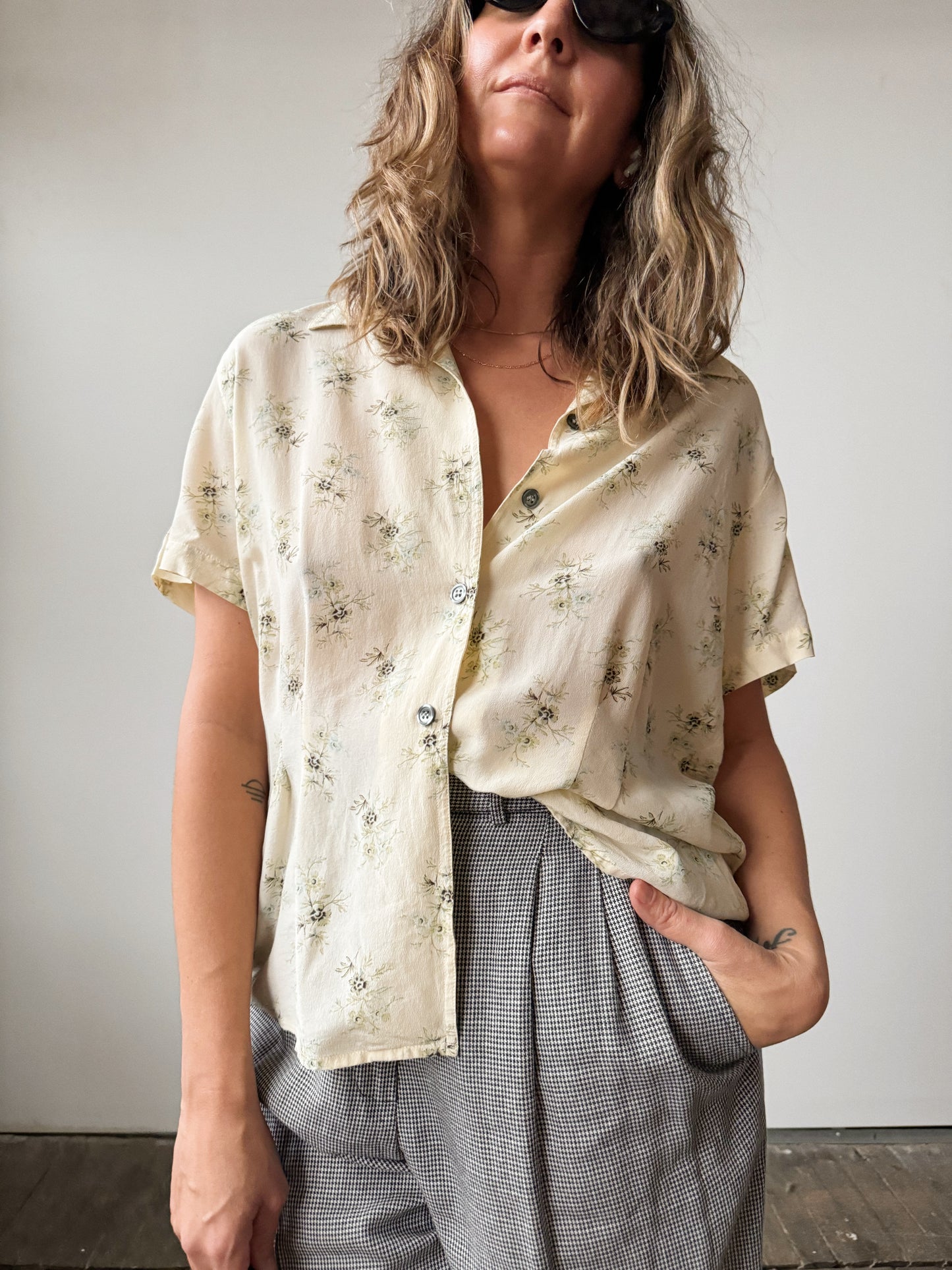 90s Silk Samantha Blouse (S)