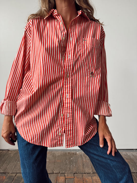 Candy Stripe Tommy Woven Blouse (S)