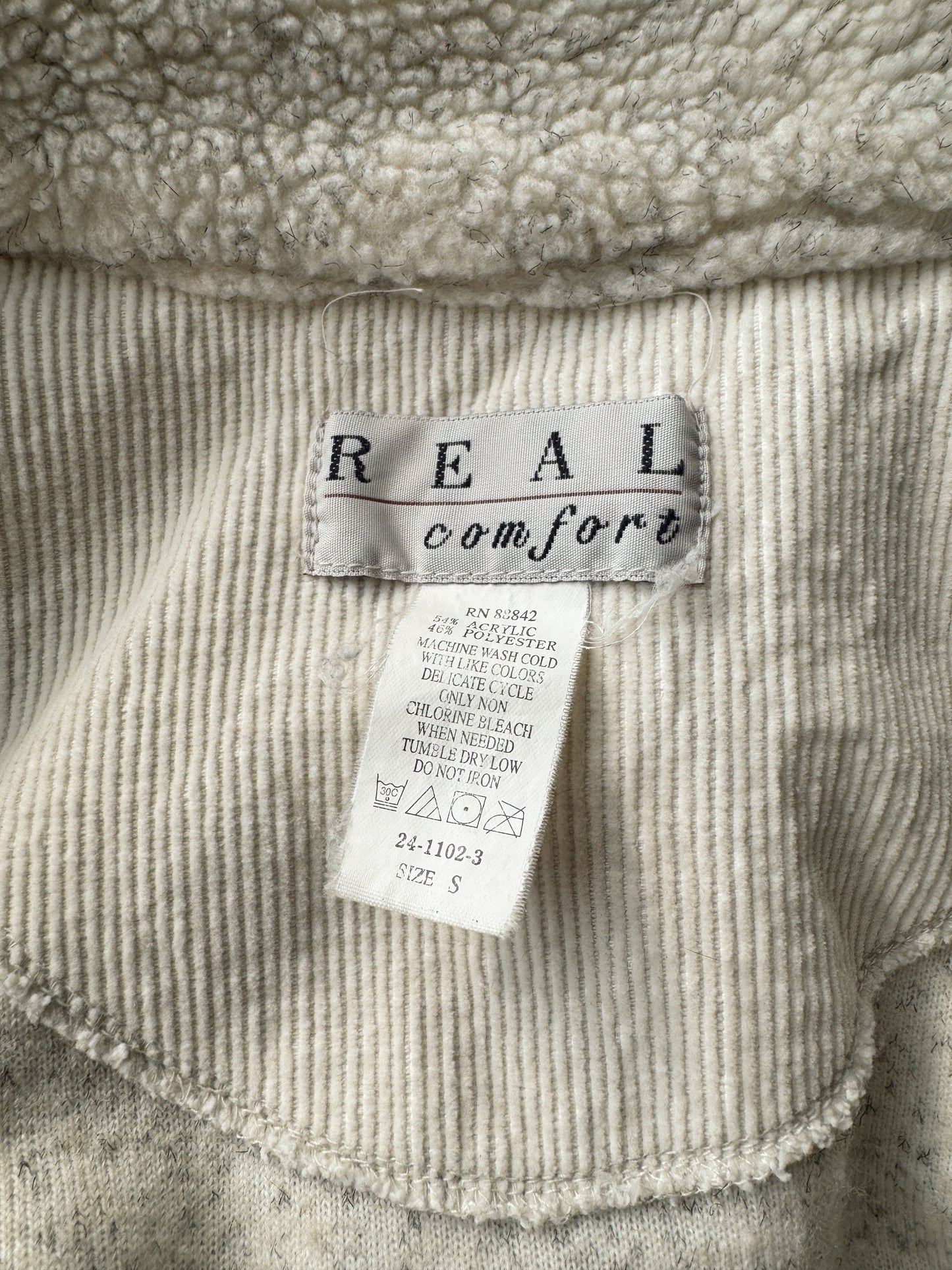 Oatmeal Boucle Snap Front Sweater Jacket (S)