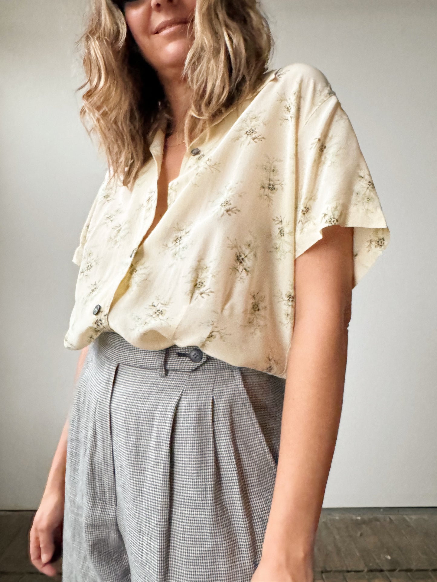 90s Silk Samantha Blouse (S)