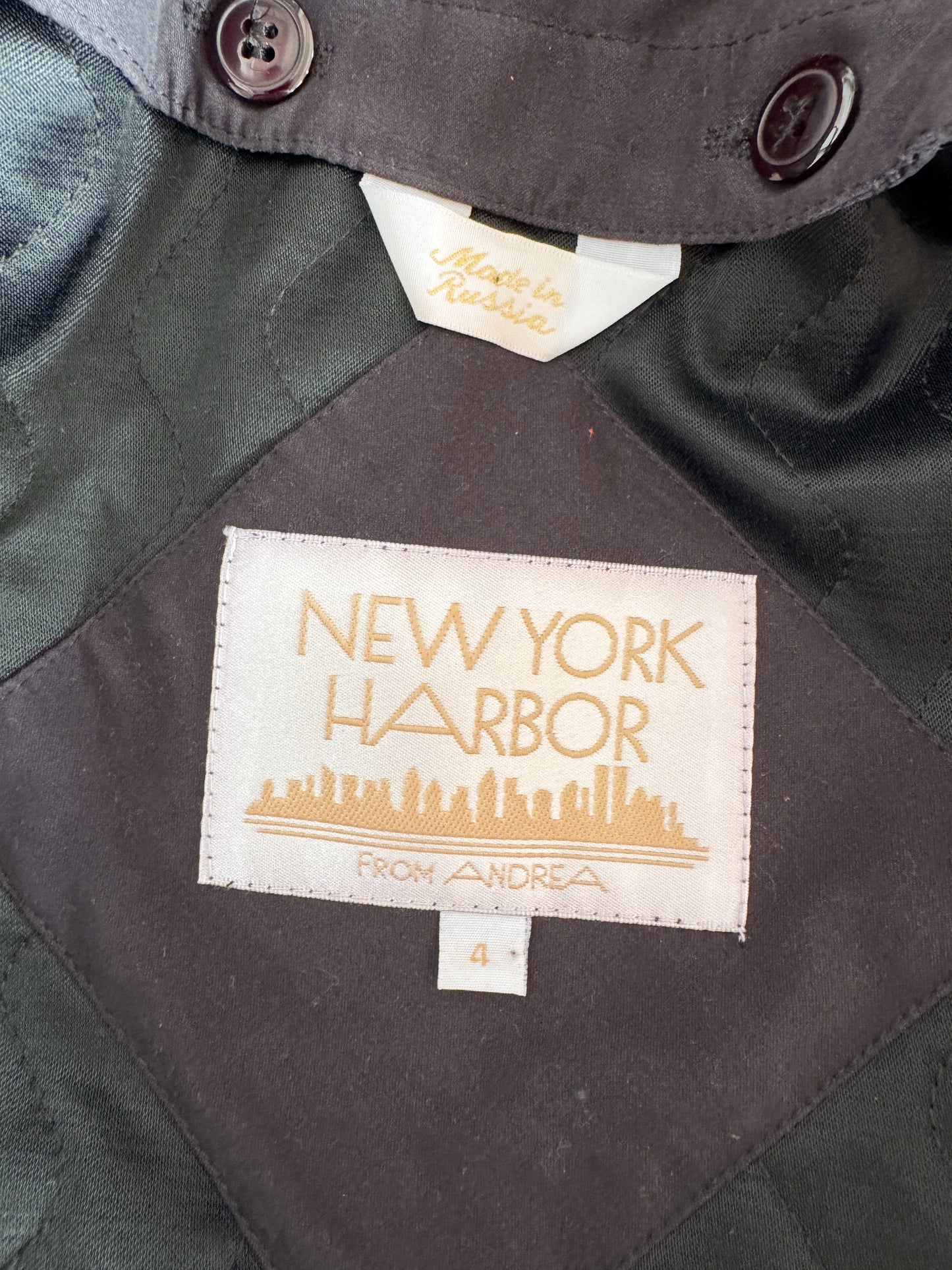 Harbor Soft Black 90s Trench Coat (S)