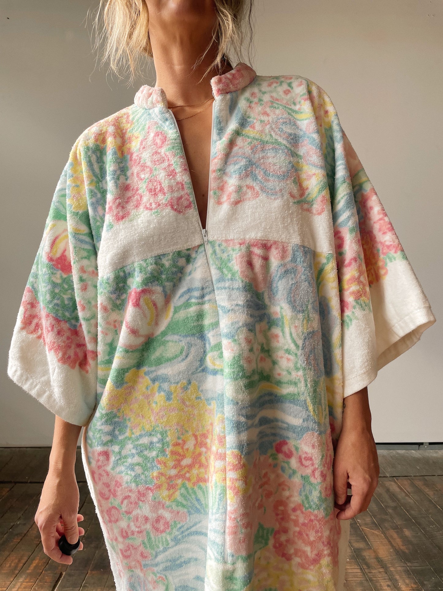 70s Towel Zip-front Robe (M)