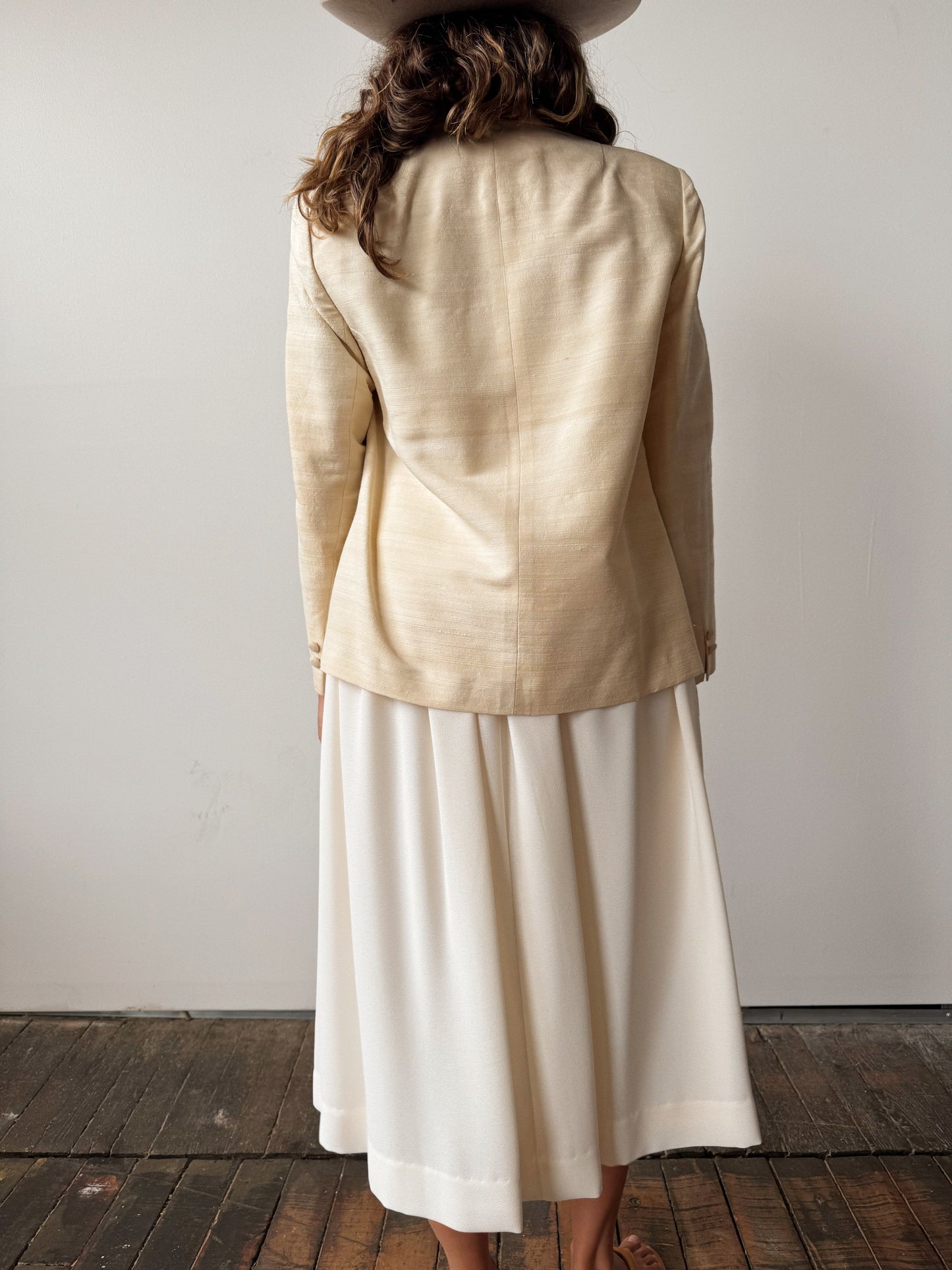 Silk Waist Ivory Blazer (S)