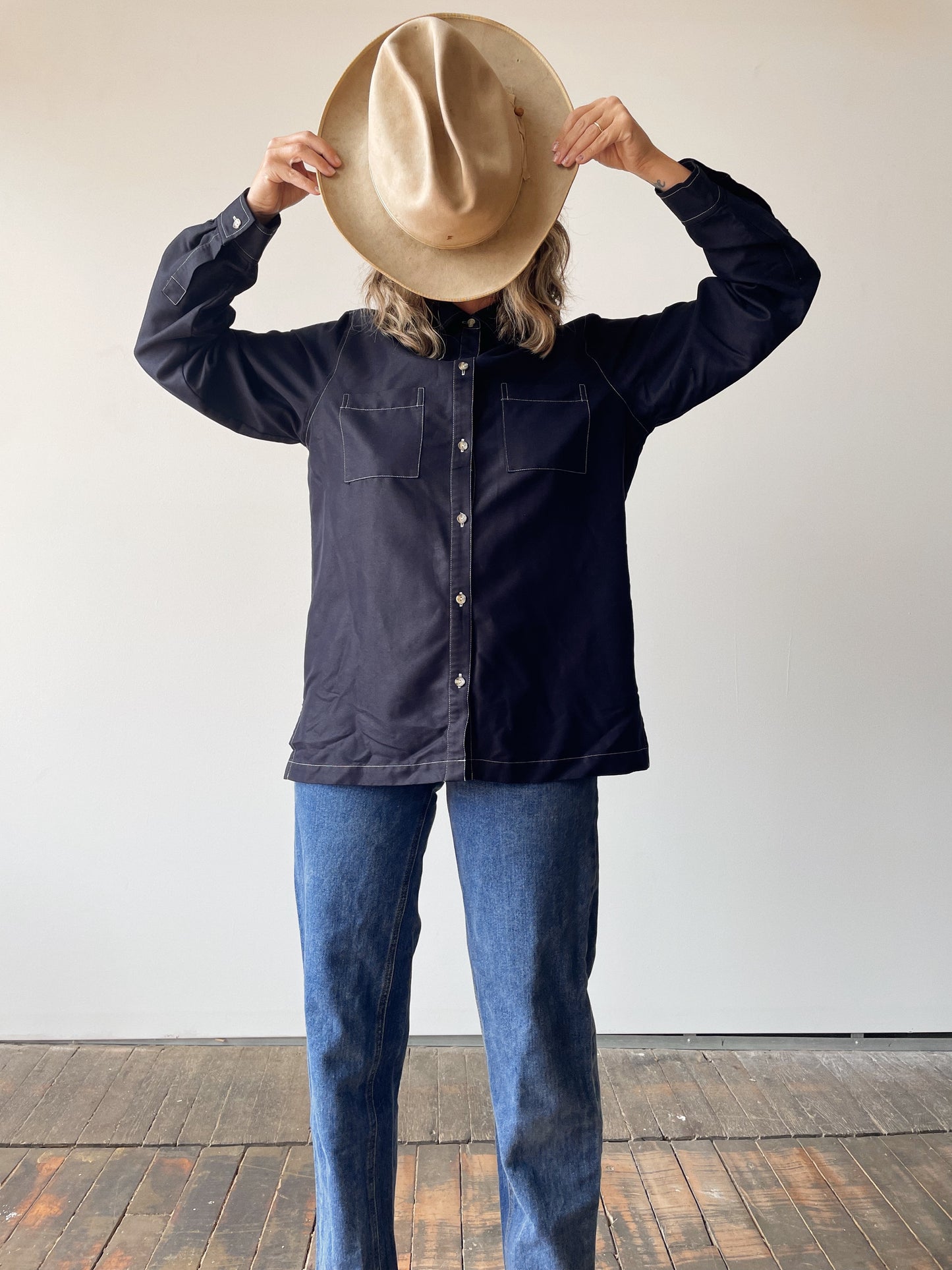 Boyfriend Navy Shirt