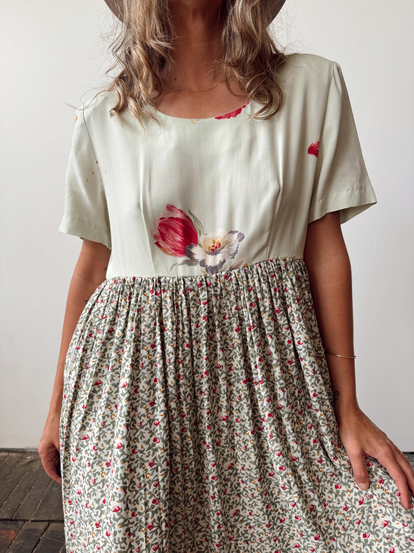 Floral 90s Maxi Dress (M)