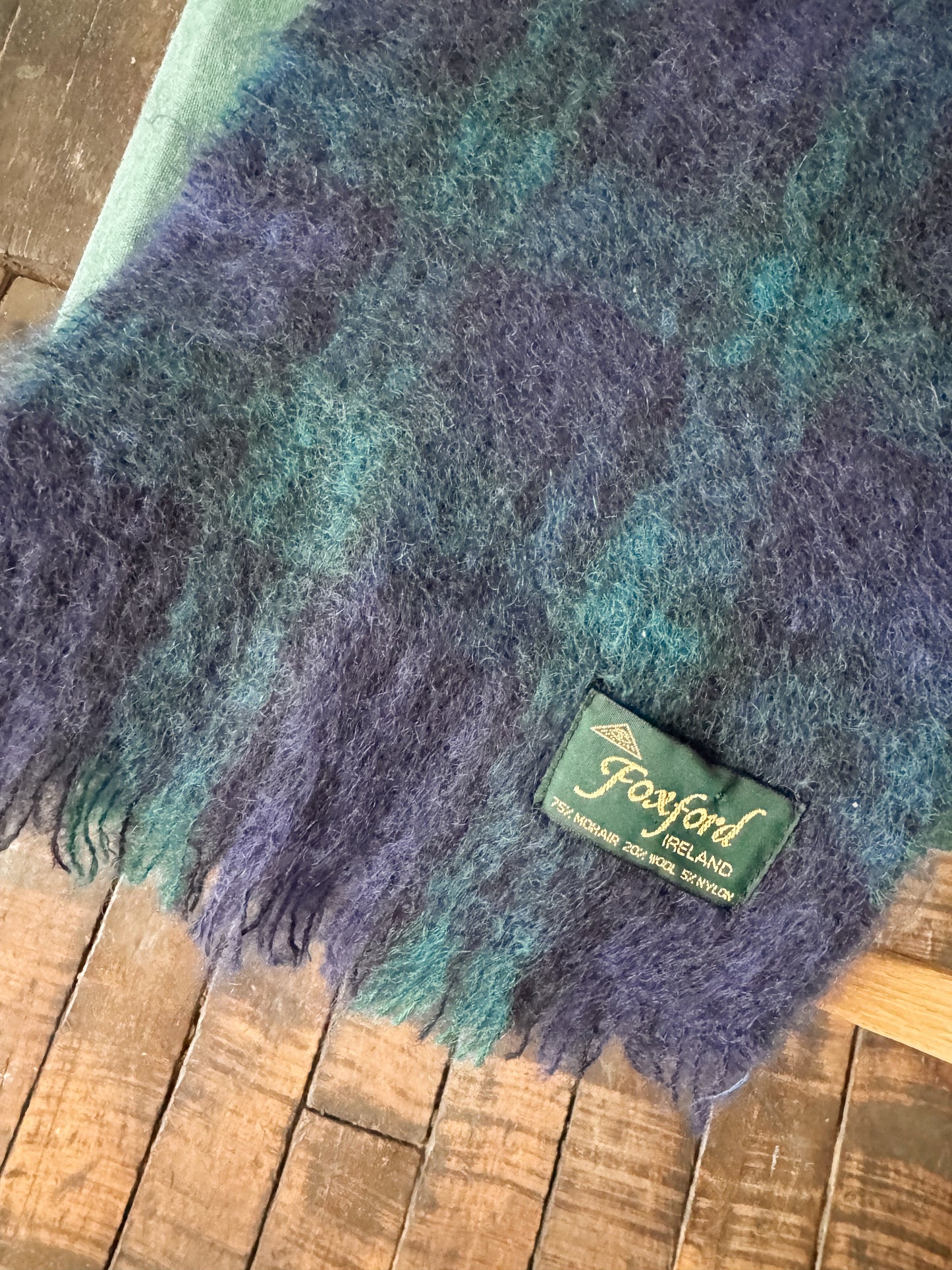 Mohair Plaid Scarf