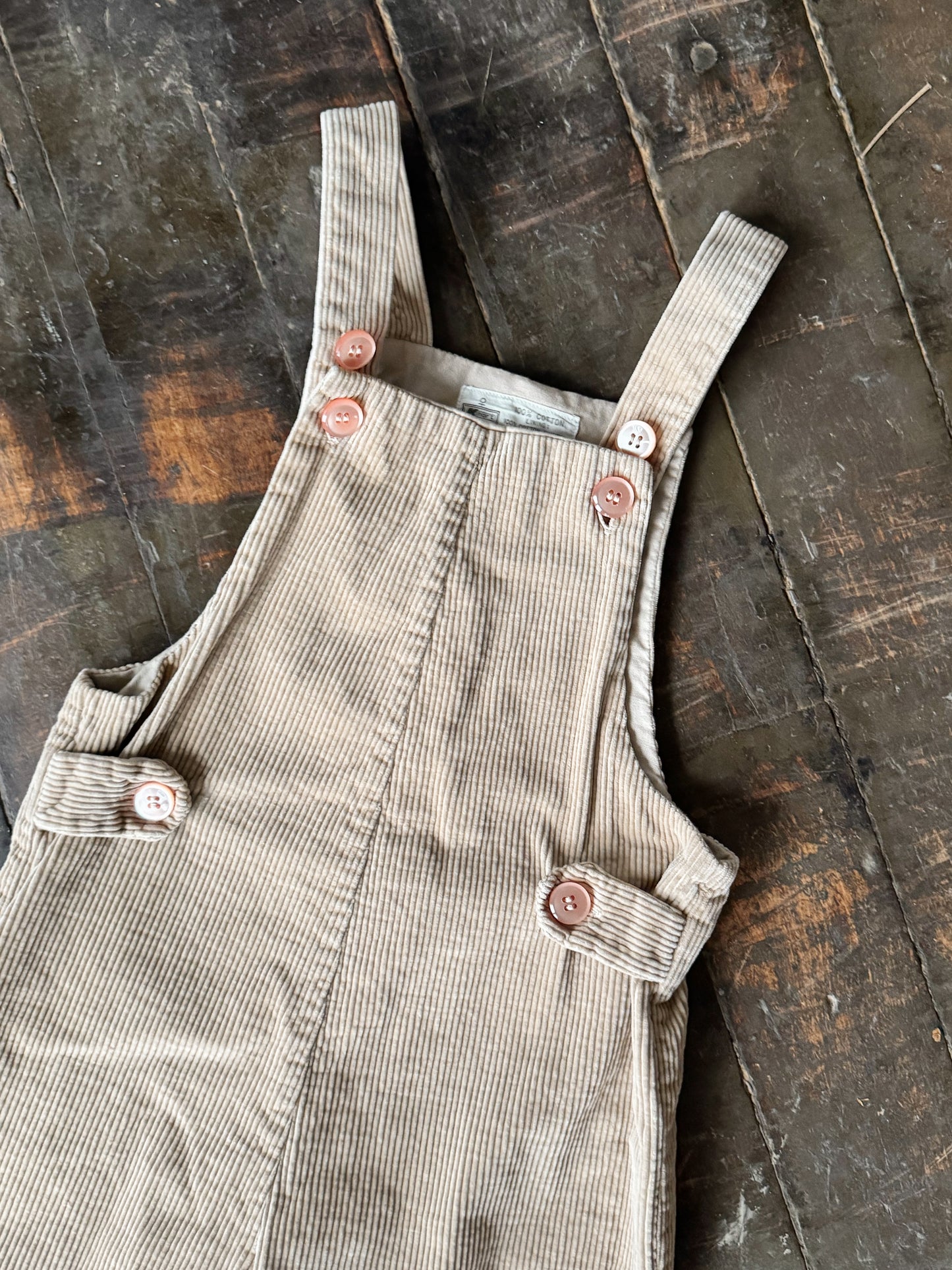 Khaki Corduroy Cotton Overalls (24mths)