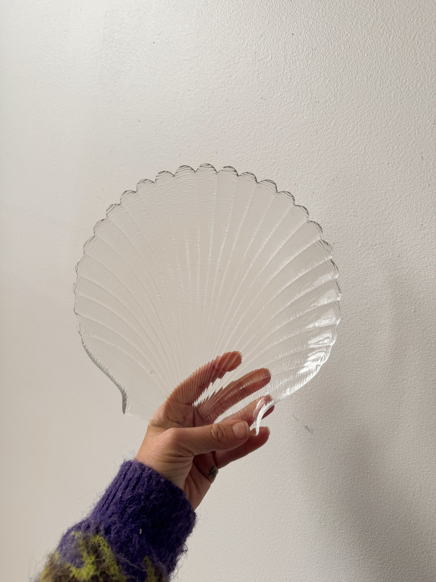 Seashell Glass Plate 8”