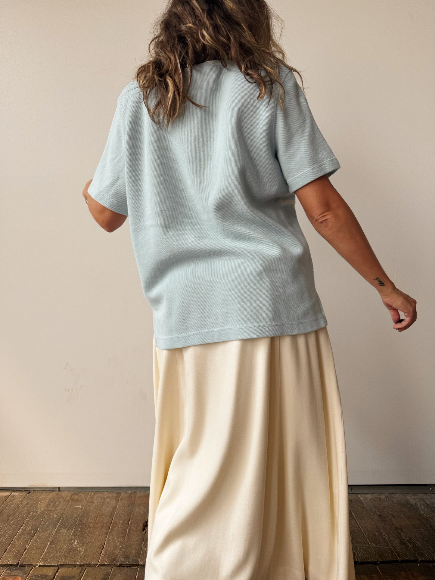 90s Striped and Constrast 90s Tops (M)