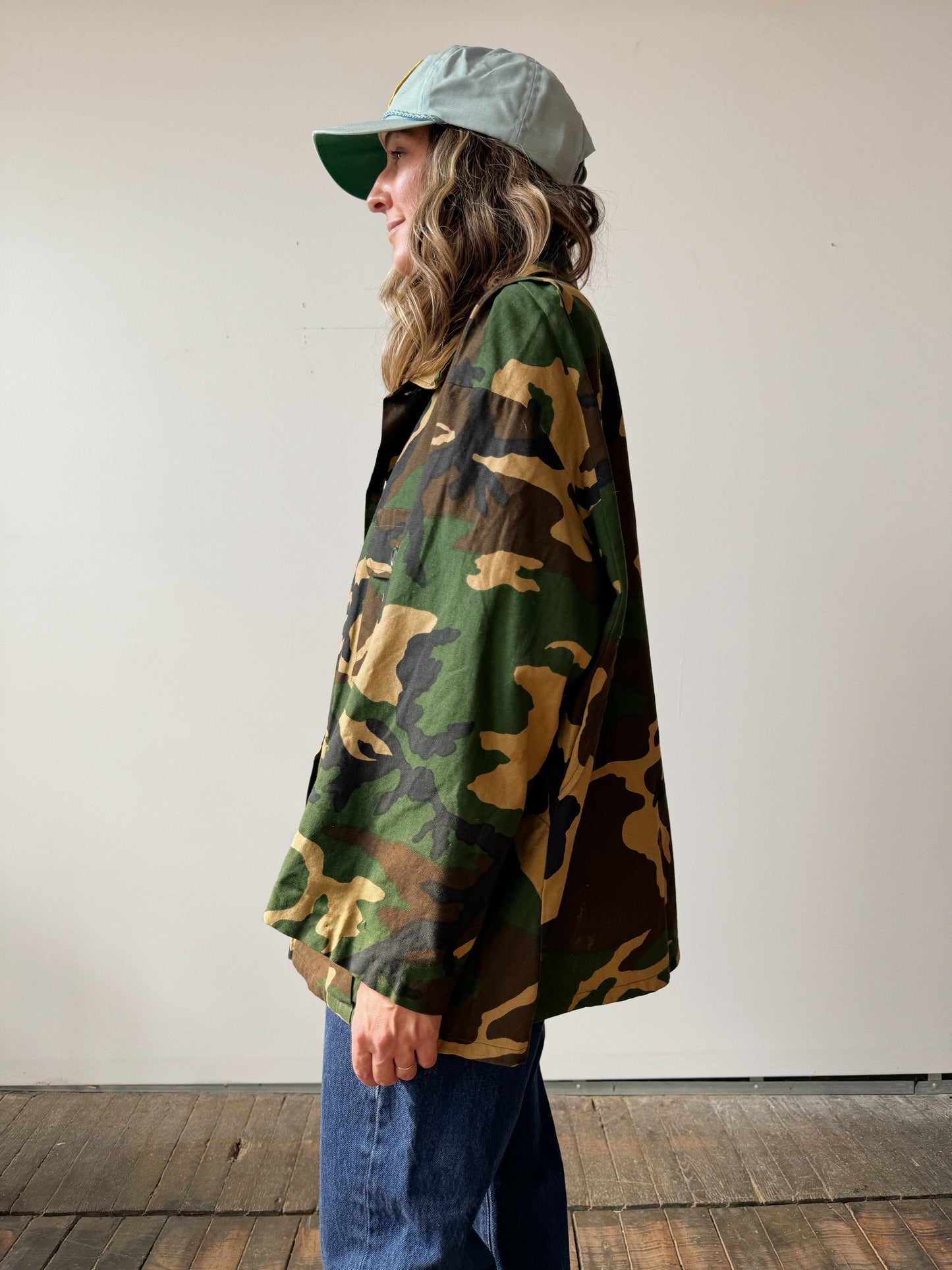 70s Black Sheep Camo Duck Hunter Lightweight Jacket (L)