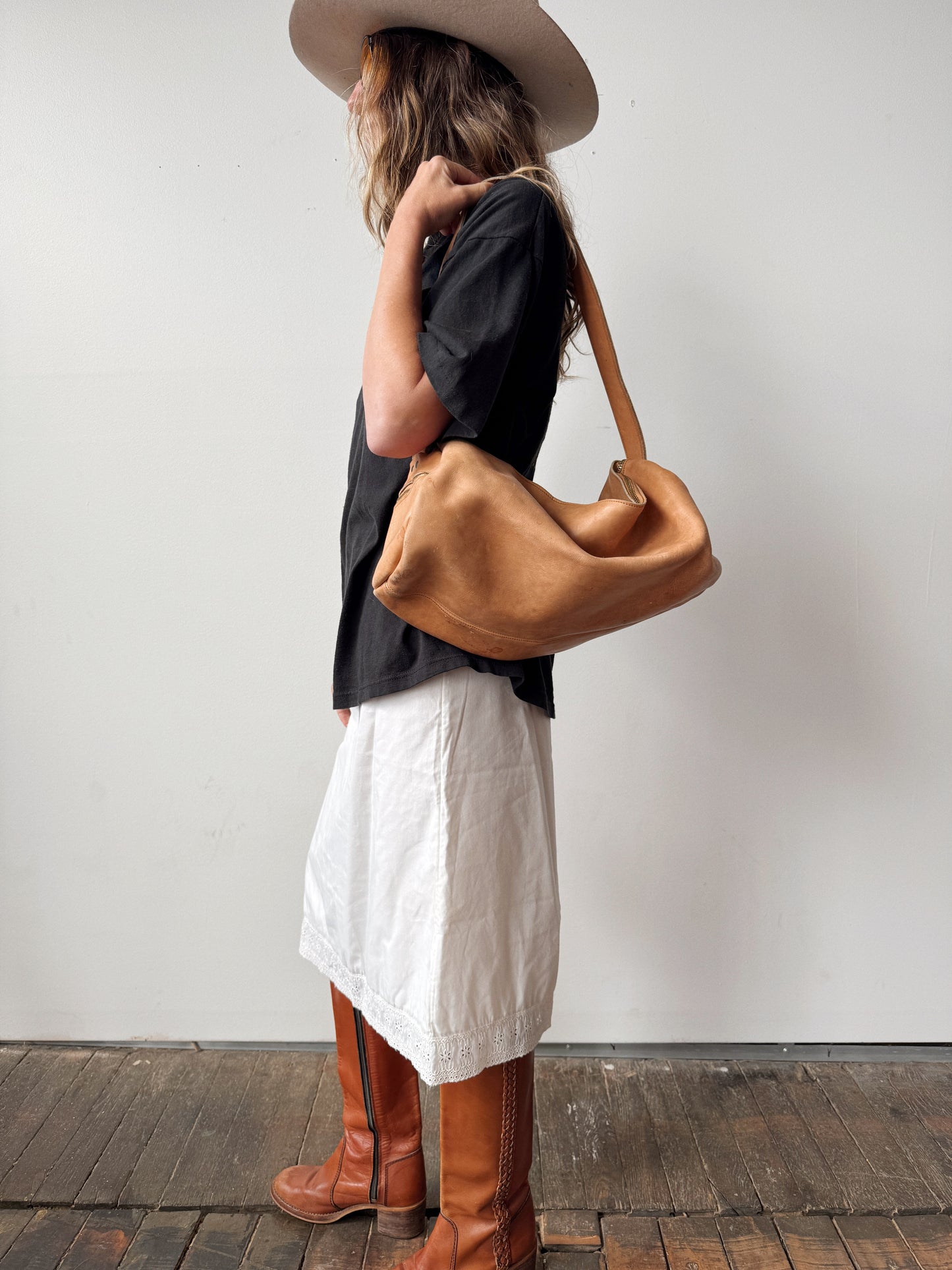 Leather Vintage Duffel Purse