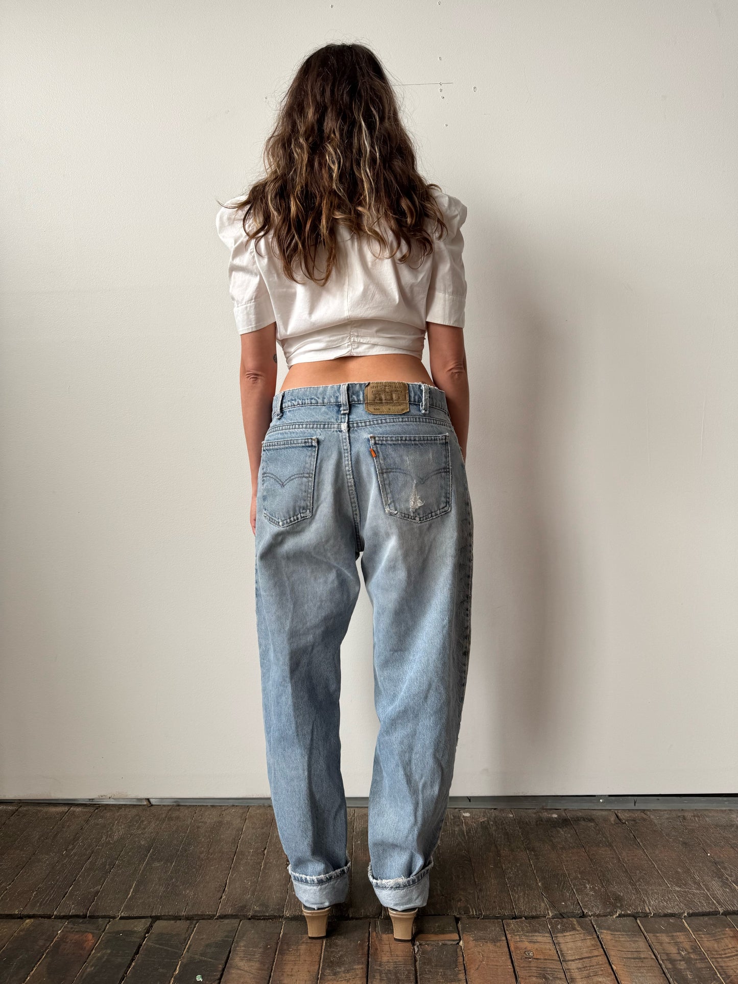 Levi's 550 Orange Tab Denim Jeans (35"x30")