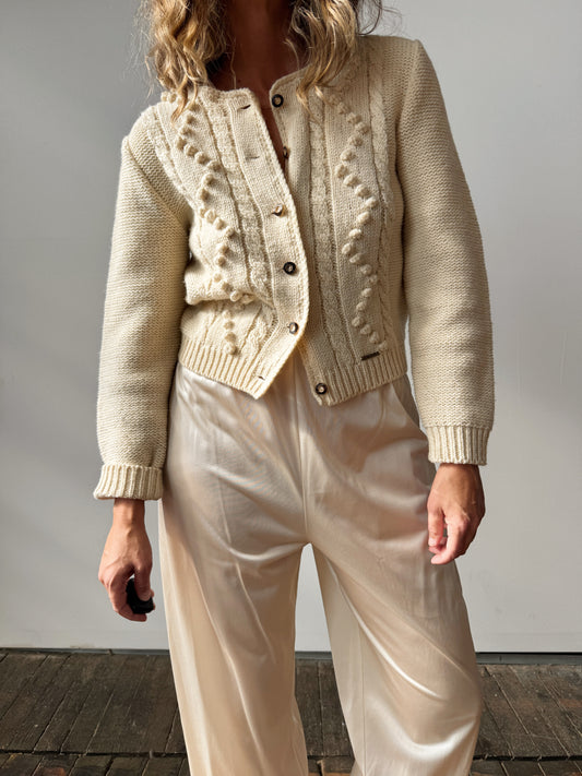 Wool 90s Knob Cardigan (S)