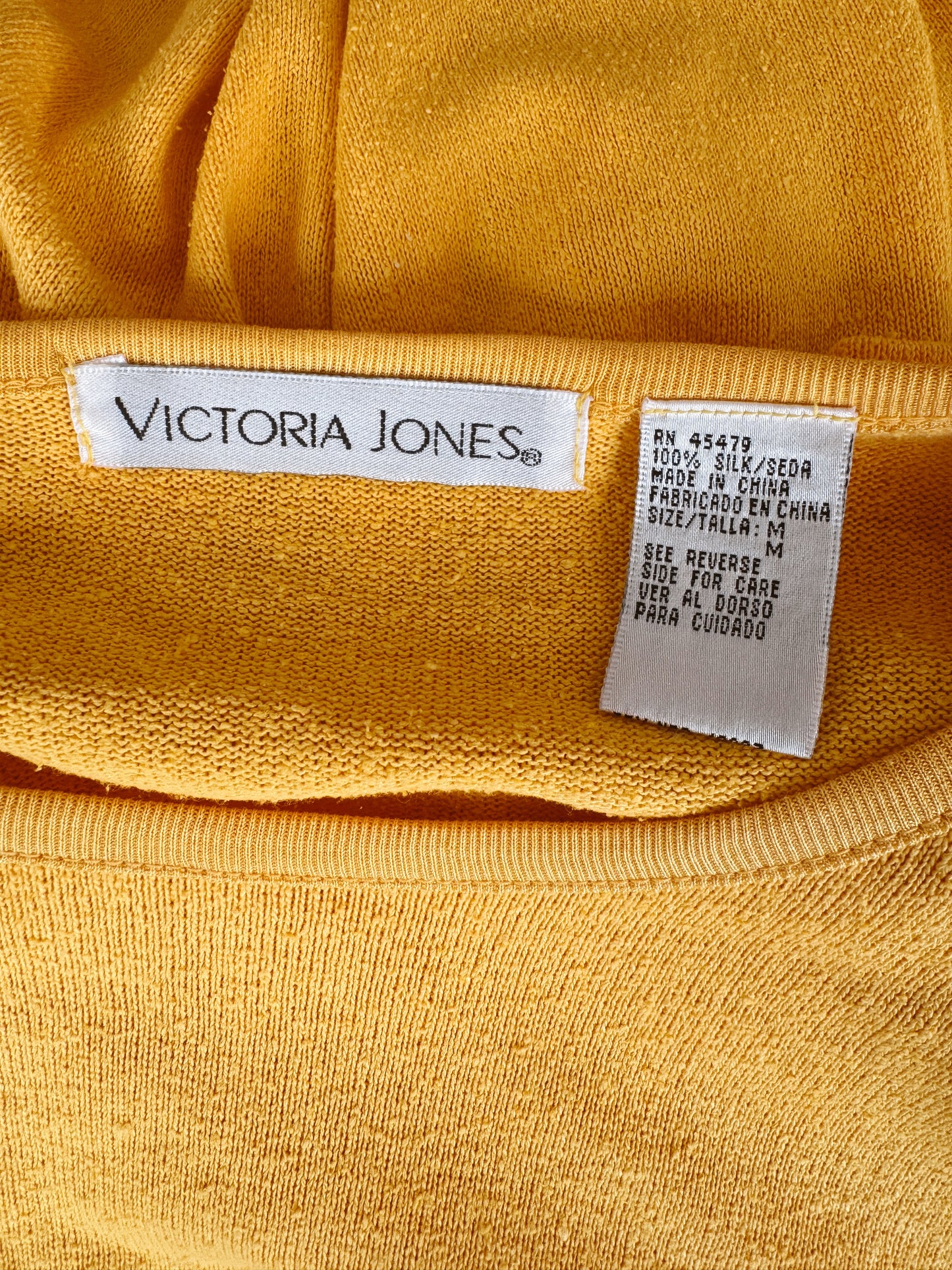 Textured 90s Silk Yellow Crewneck (M)