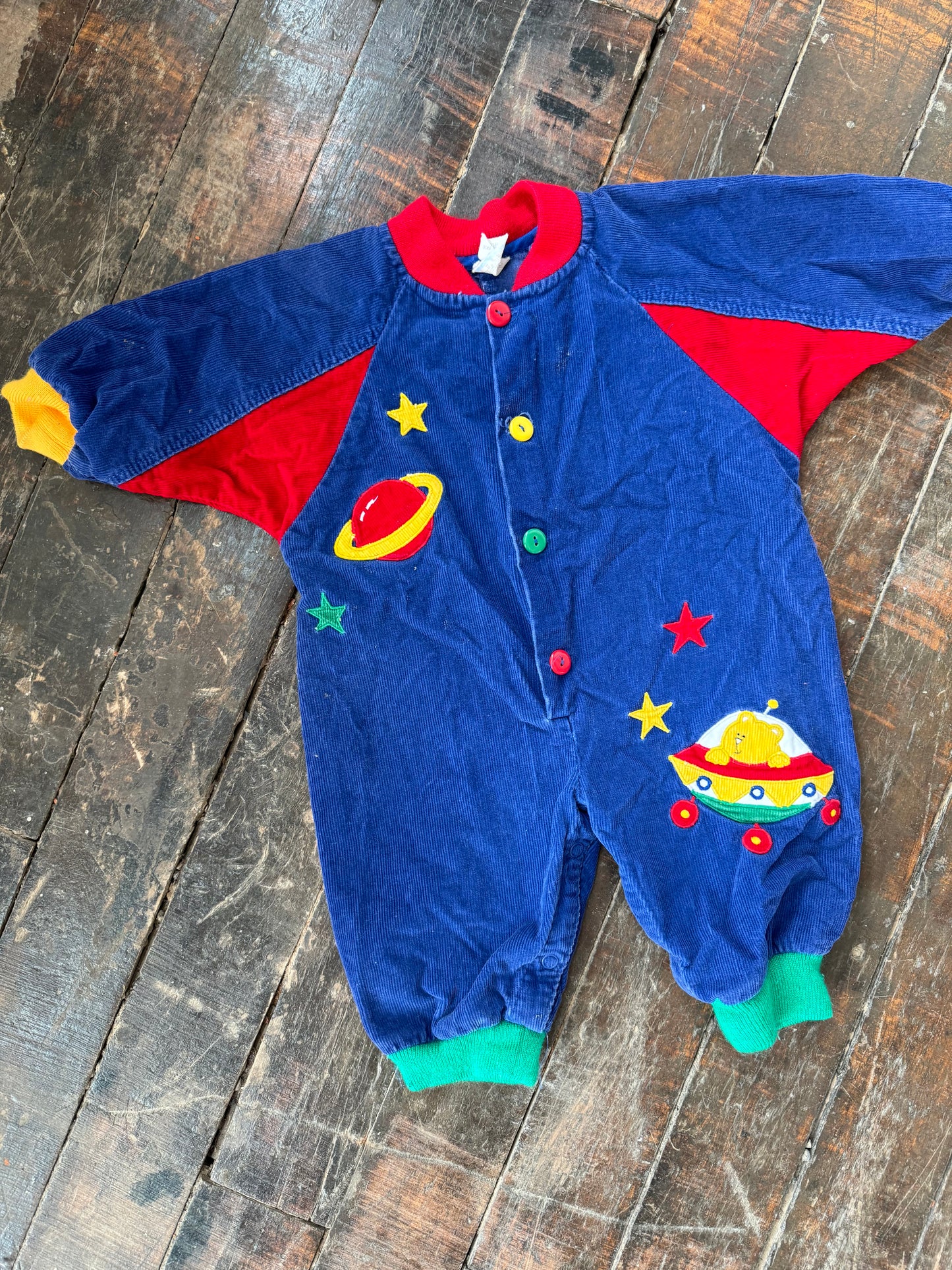 80s Space Invader Dolman Onesie (12mos)