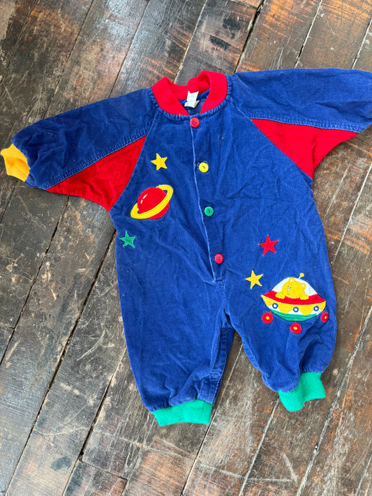 80s Space Invader Dolman Onesie (12mos)