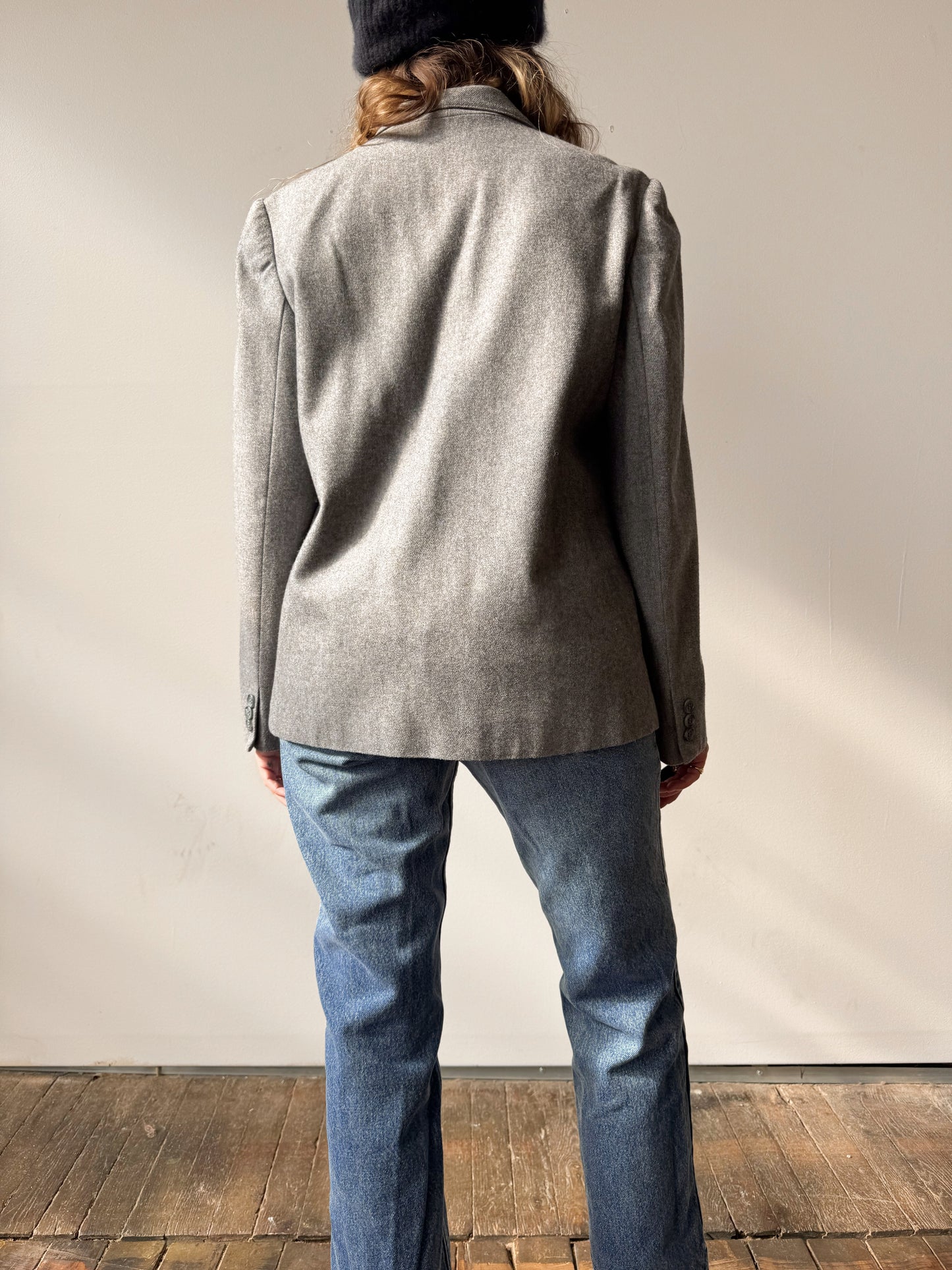 Wools 90s One-button Grey Blazer (M)