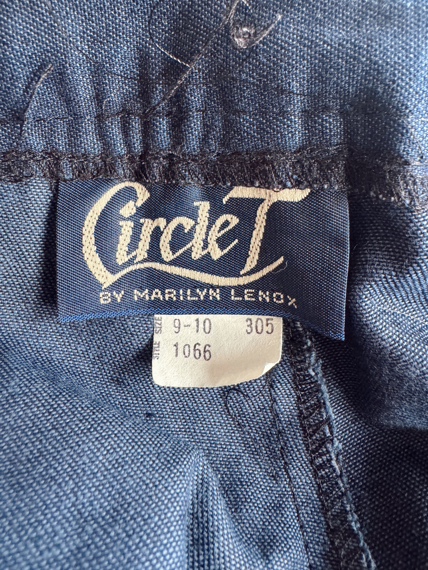 Circle T 80s USA Made Denim Ruffle Skirt (28")