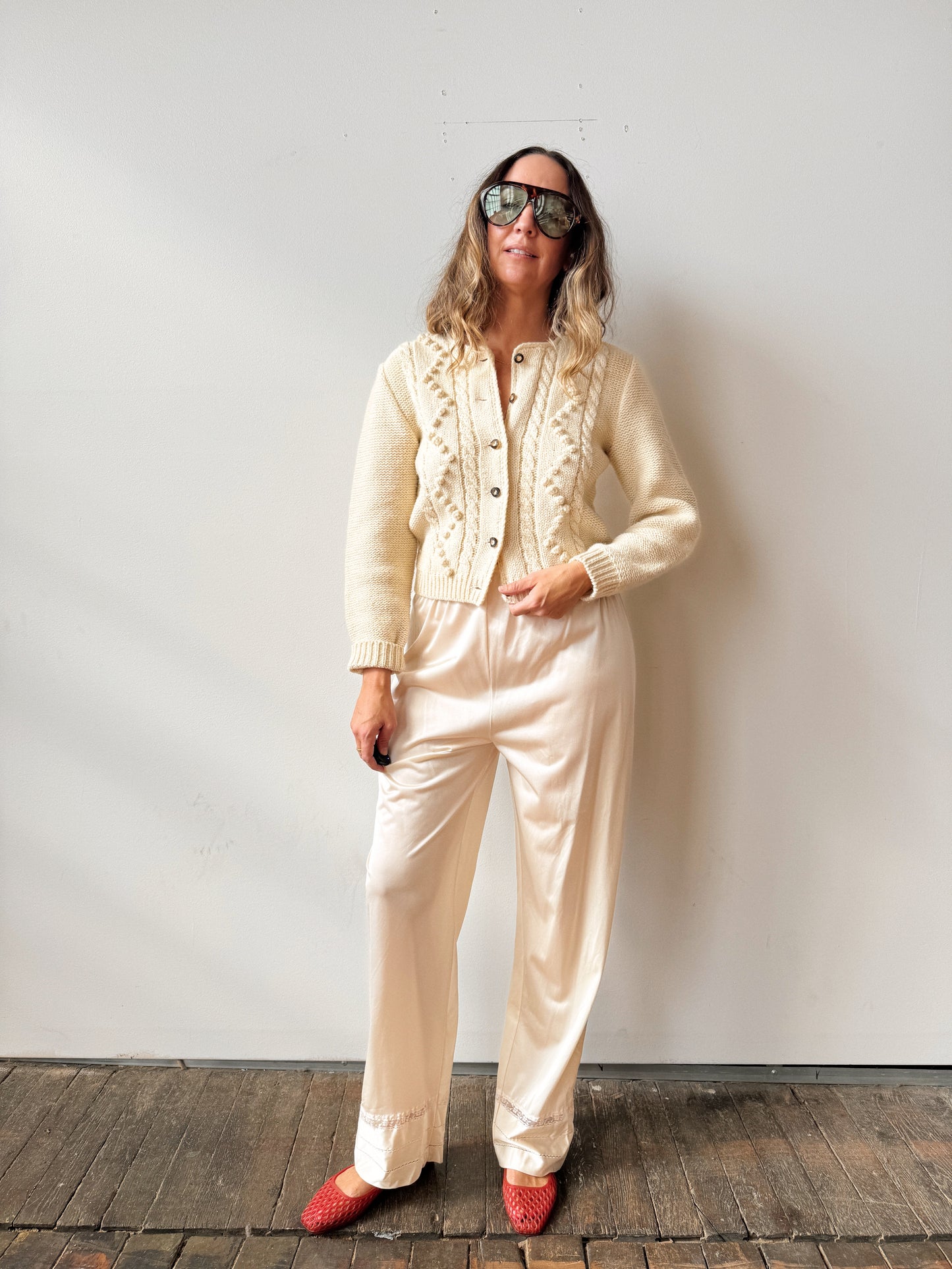 Wool 90s Knob Cardigan (S)