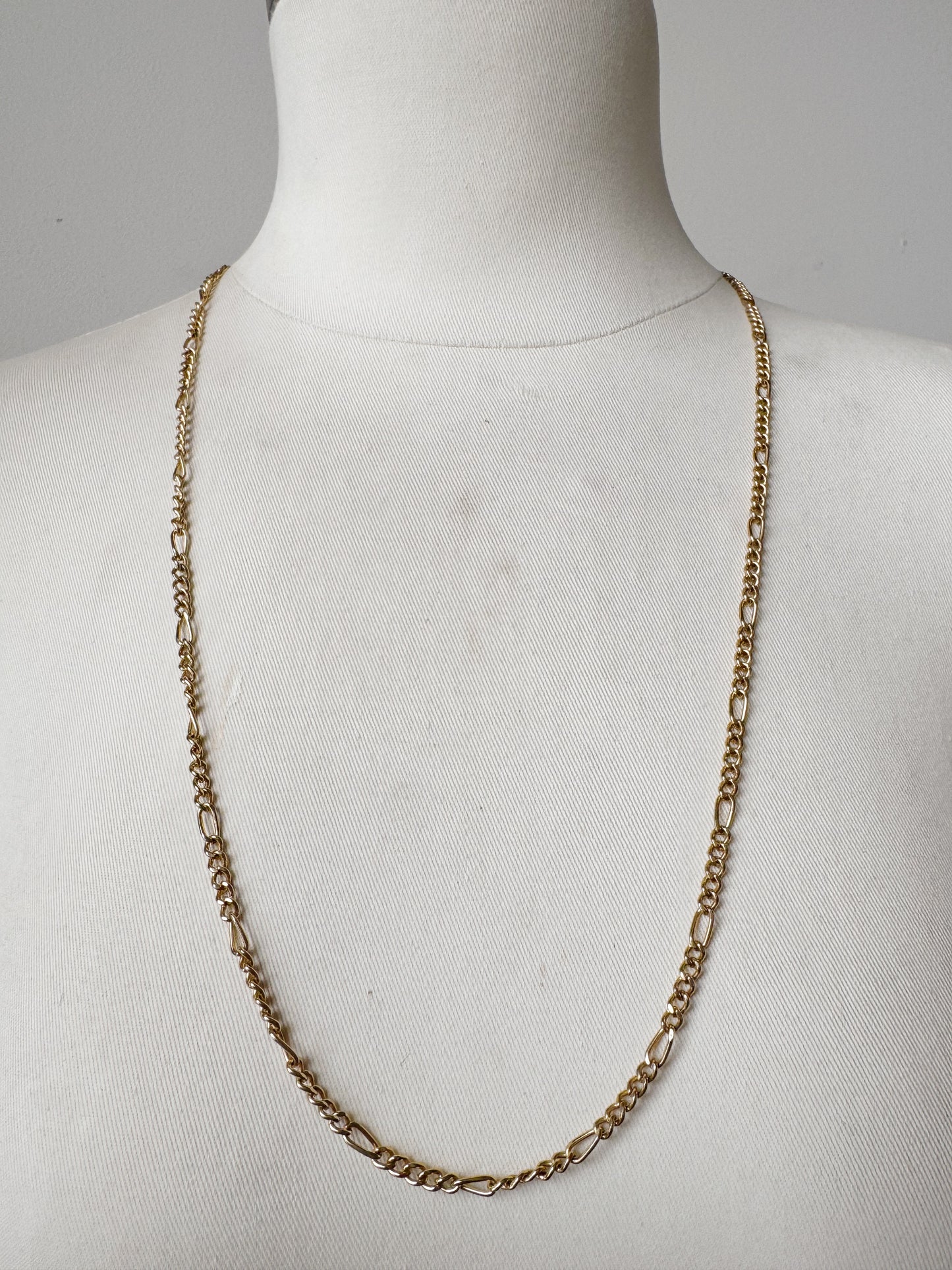 Figaro Link Gold Tone 23" Necklace