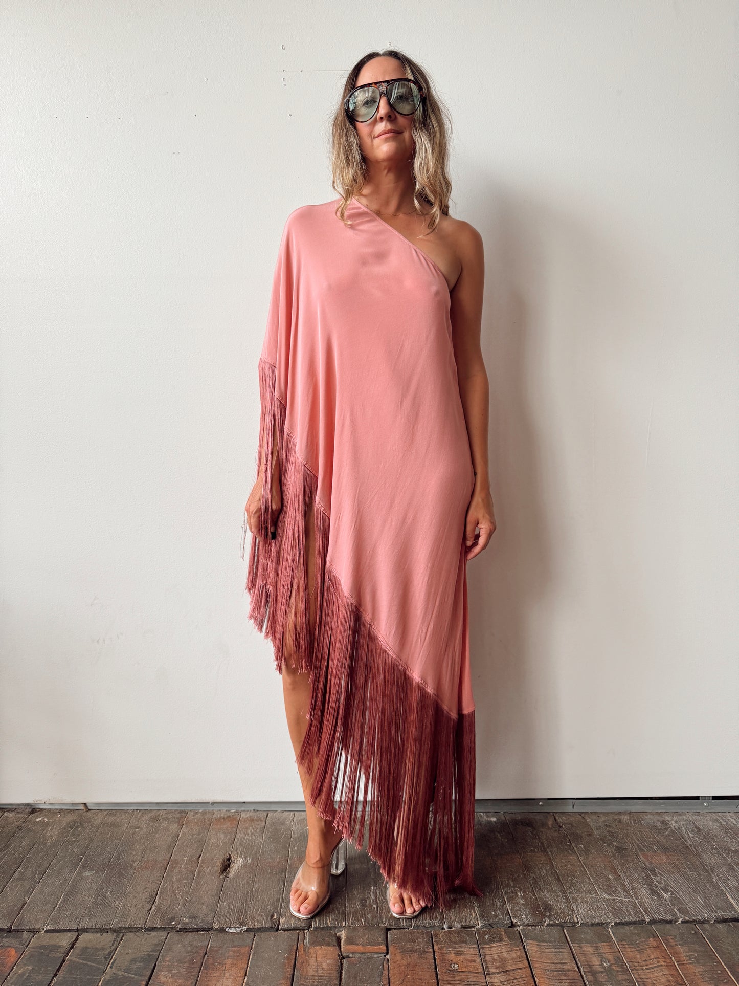 Cult Gaia Ayla One-Shoulder Fringe Top (XS)