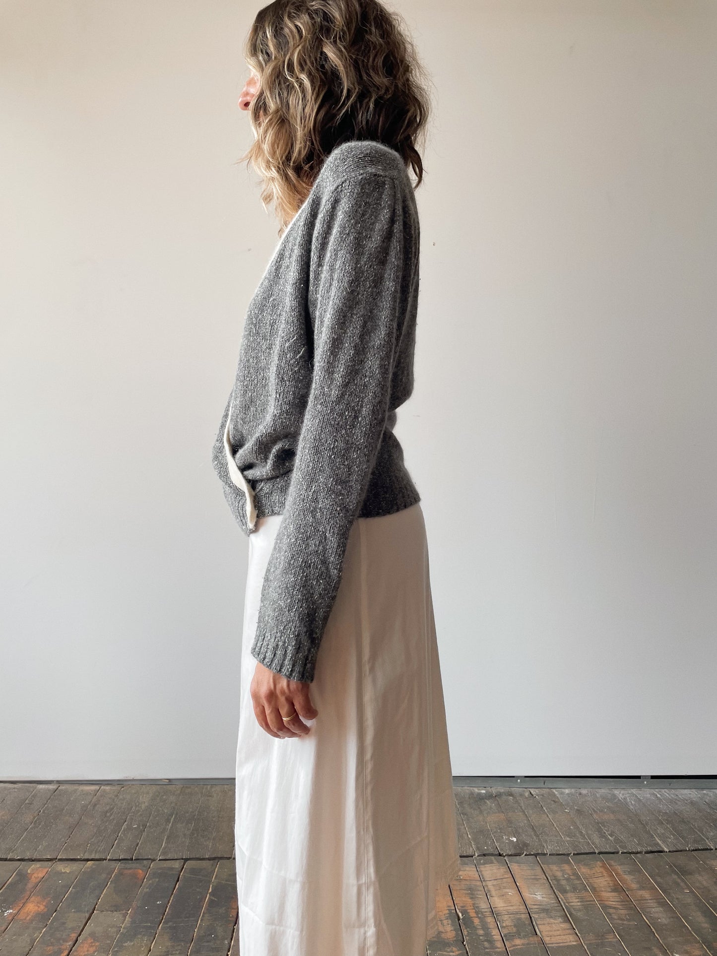 Angora Pearl Wrap Cardigan