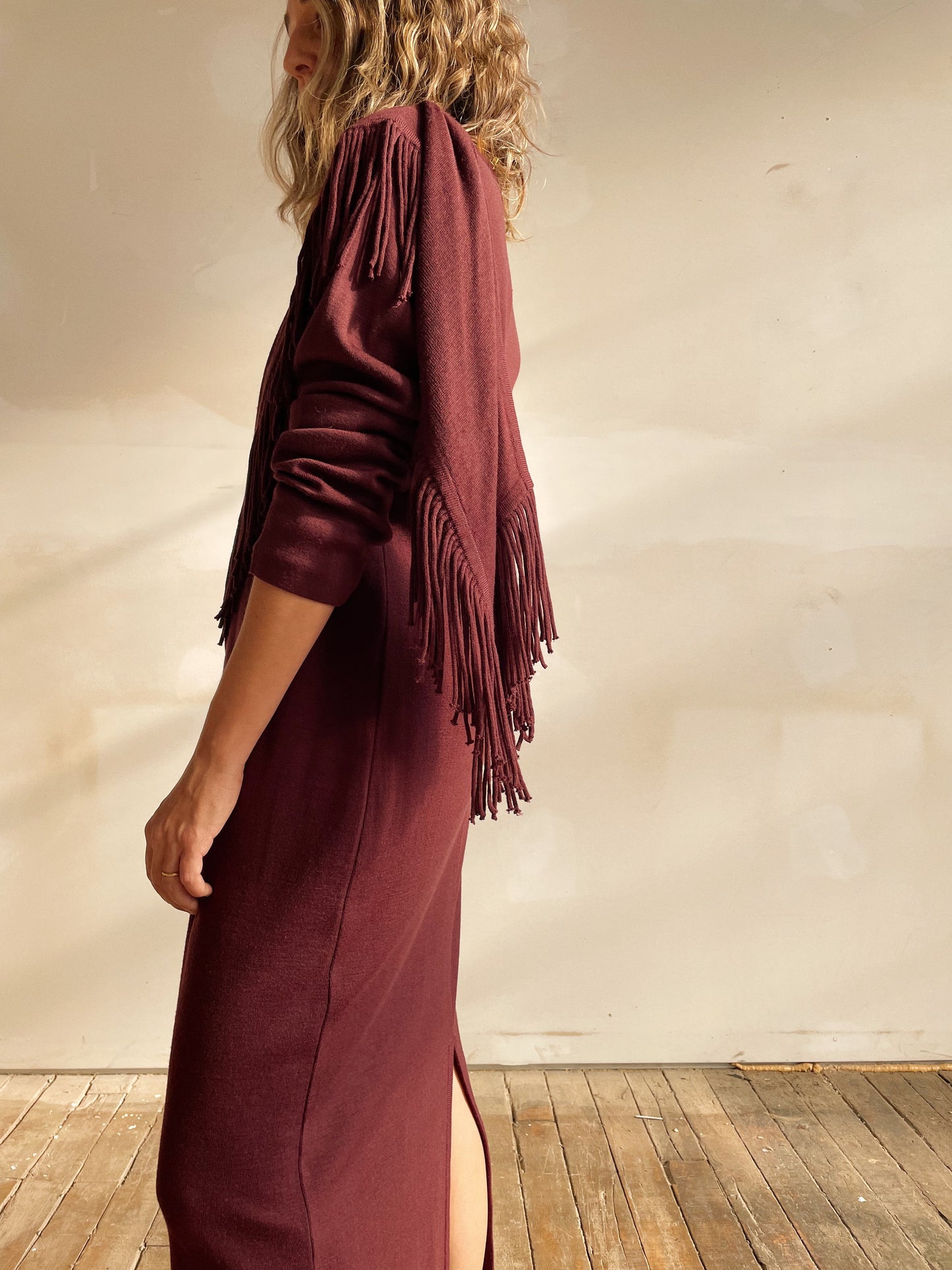 Fringe Shawl Dress (M)