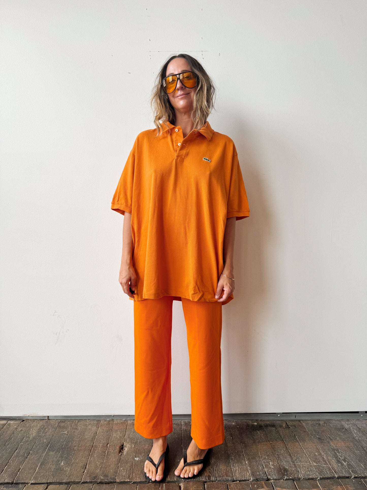 Oversize 00s Orange Clementine Lacoste Polo ( XL)