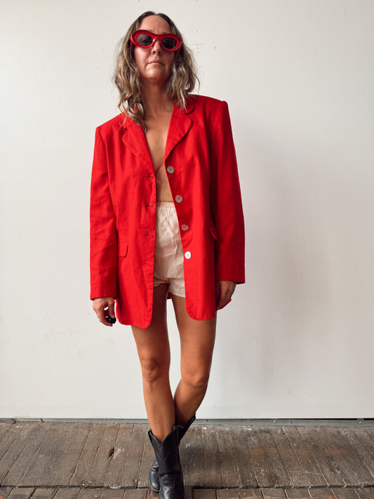 Vintage Sandro Linen Oversize Jacket (M)